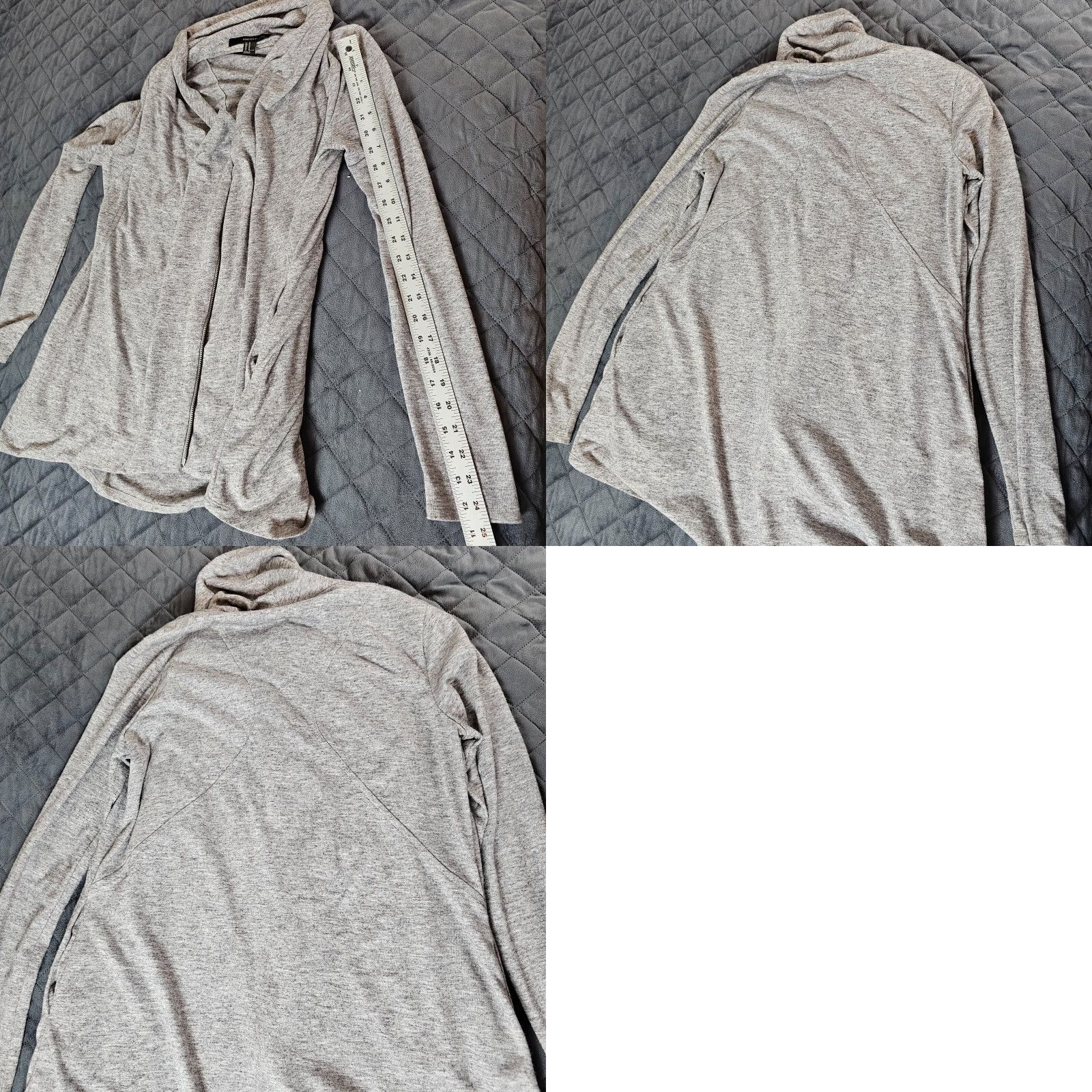 Forever 21 FOREVER 21 Women's Cardigan Sweater Zipper Front Long Sleeves Gray Size M Size M / US 6-8 / IT 42-44 - 9 Thumbnail