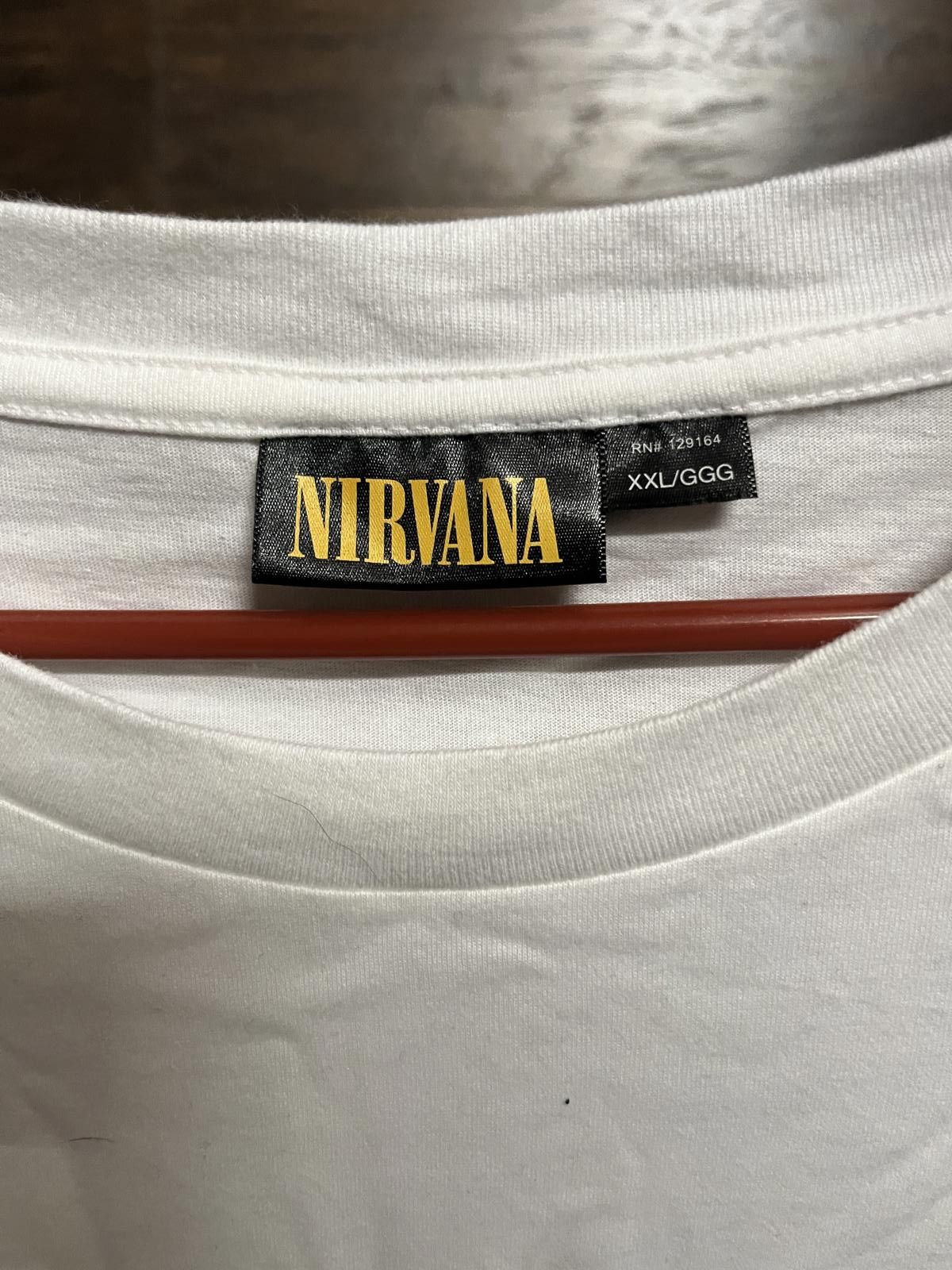 Cotton On Nirvana Center Hit Text Shirt - Clean White Tee Nirvana 2XL Size US XXL / EU 58 / 5 - 2 Thumbnail
