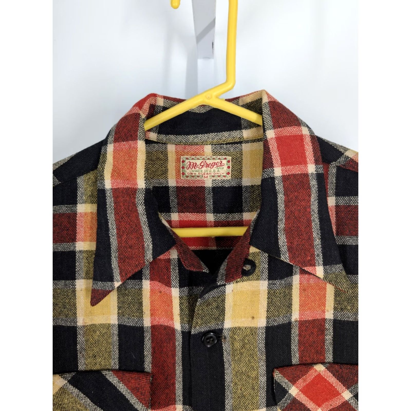 McGregor VINTAGE McGregor Shirt Rockabilly 1940s Loopneck Flannel Buffalo Plaid USA M Women? Size US M / EU 48-50 / 2 - 4 Thumbnail