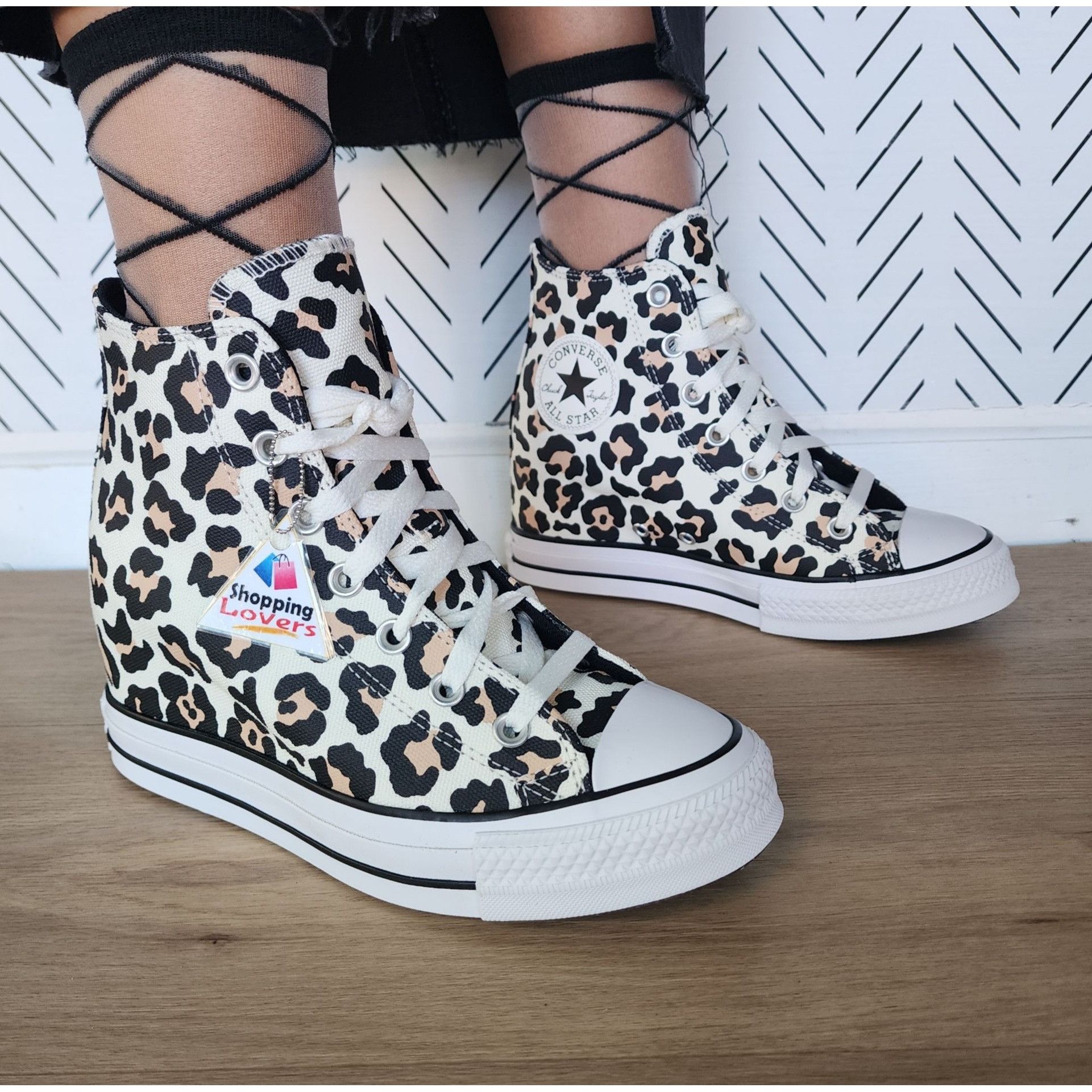 Converse ❤️Converse Chuck Taylor Wedge Platform Leopard Sz 10.5 Women Size US 10.5 / IT 40.5 - 1 Thumbnail