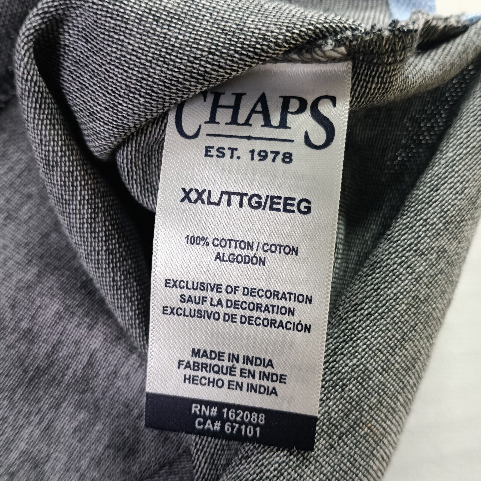Chaps Chaps Polo Shirt Men's 2XL XXL Gray Black Natural Stretch Size US XXL / EU 58 / 5 - 4 Thumbnail