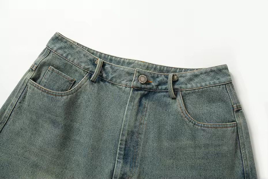 Designer × Vintage Patchwork Streetwear Washed Retro Loose Hip Hop Shorts Size US 32 / EU 48 - 7 Thumbnail