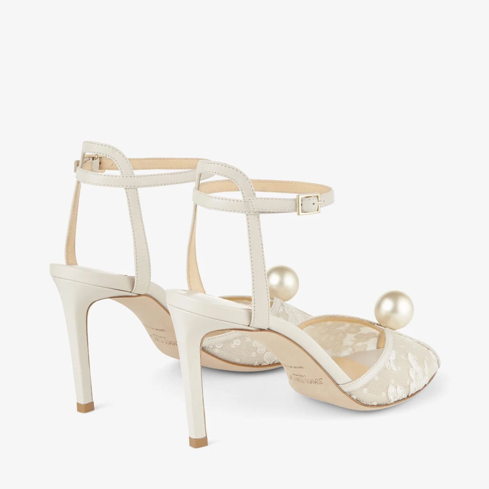 Jimmy Choo Sacora 85 Lace Pearl Bridal Wedding Sandal Heel Pump 36.5 Size US 6.5 / IT 36.5 - 7 Thumbnail