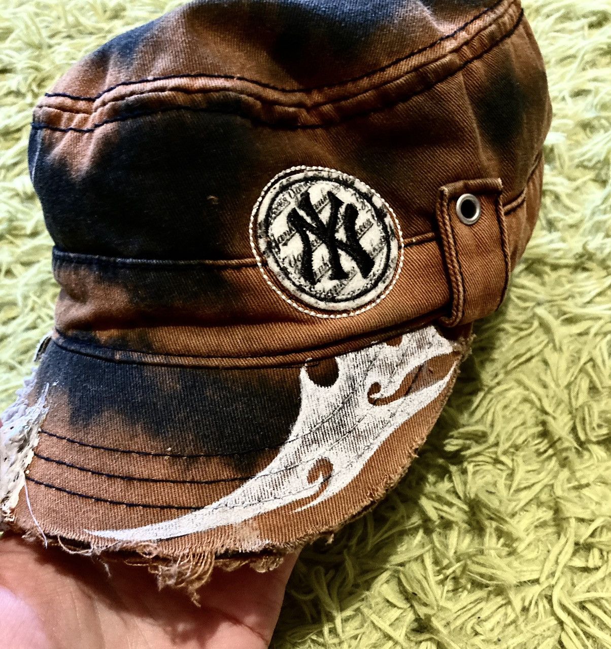 Other Custom Tribal Hat with Rust Effect, Unique Streetwear Cap Size ONE SIZE - 5 Thumbnail