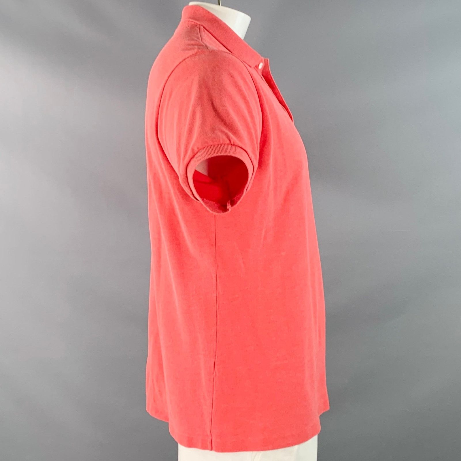 Lacoste LACOSTE Size XL Red Coral Cotton Short Sleeve Polo Size US XL / EU 56 / 4 - 3 Thumbnail