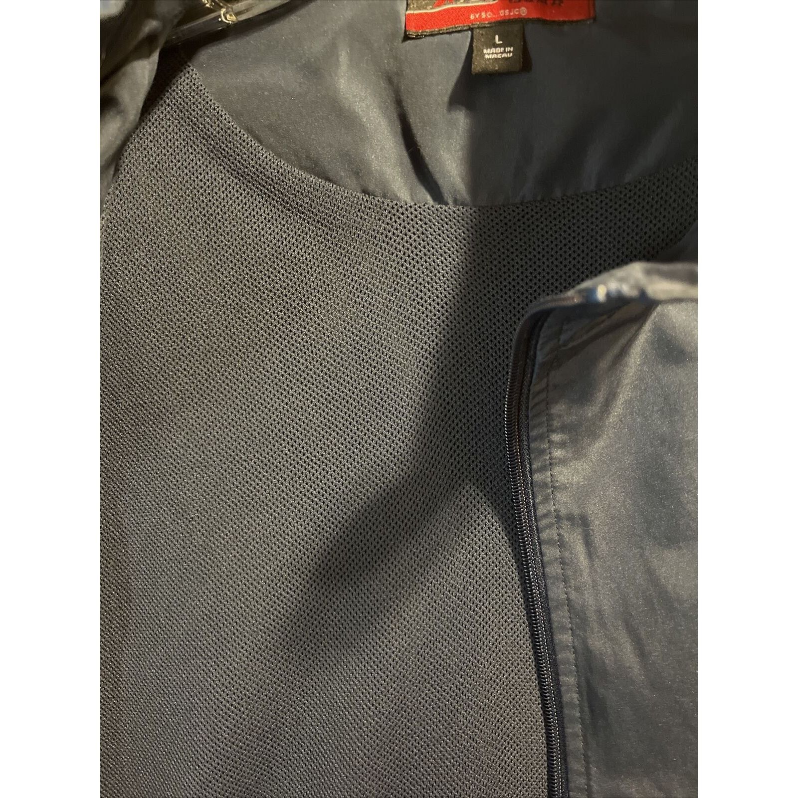 Tek Gear Tek Gear Men’s L Navy LS Zip up Mesh Nylon Poly Track Jacket Size US L / EU 52-54 / 3 - 8 Thumbnail