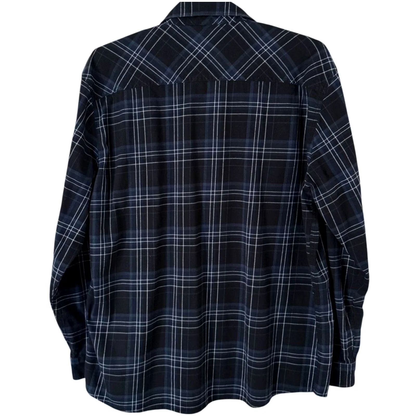 Fox Racing Fox Racing Gamut Stretch Flannel Shirt Black Plaid L/S Button-Up Men XXL Cotton Blend Easy Care Pockets Stretch Shirt Men Size US XXL / EU 58 / 5 - 4 Thumbnail