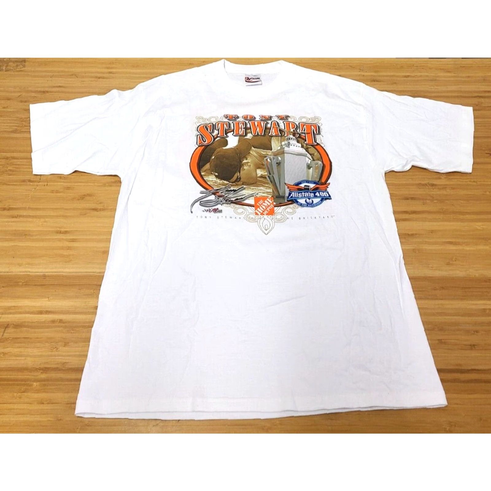 Chase Authentics Tony Stewart Chase Authentics Shirt Racing 2005 Brickyard Dream White L Men Short Sleeve Cotton Graphic Print 2000s Size US L / EU 52-54 / 3 - 2 Thumbnail