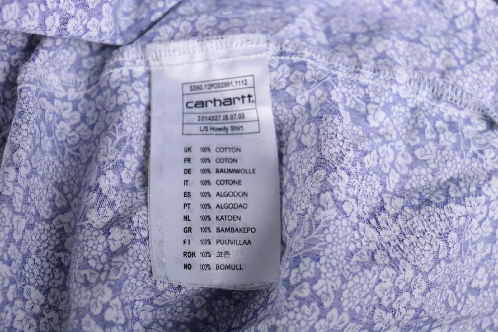 Carhartt Carhartt Blue Floral Button Down Howdy Shirt Size L Size US L / EU 52-54 / 3 - 10 Thumbnail