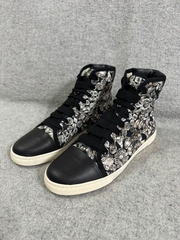 Lanvin Lanvin Jewels Diamond Print Leather Canvas High Sneakers 37 Size US 7 / IT 37 - 6 Thumbnail