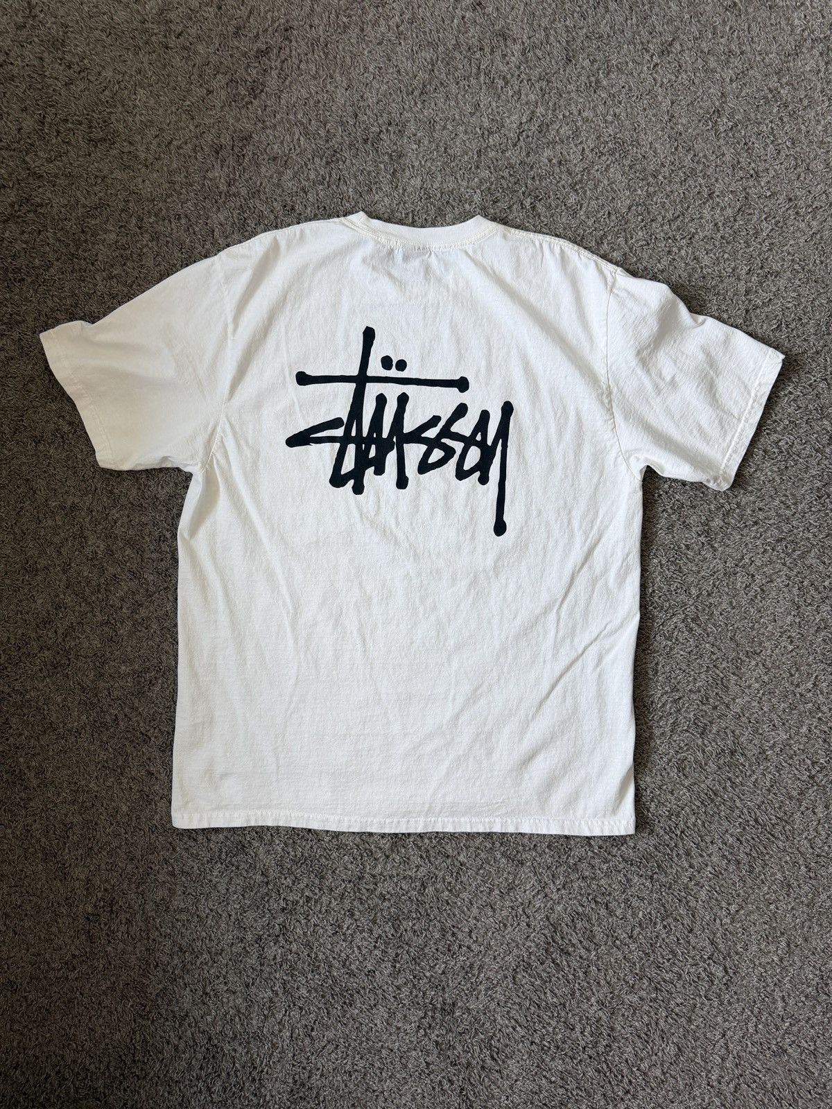 White Basic Stussy Tee