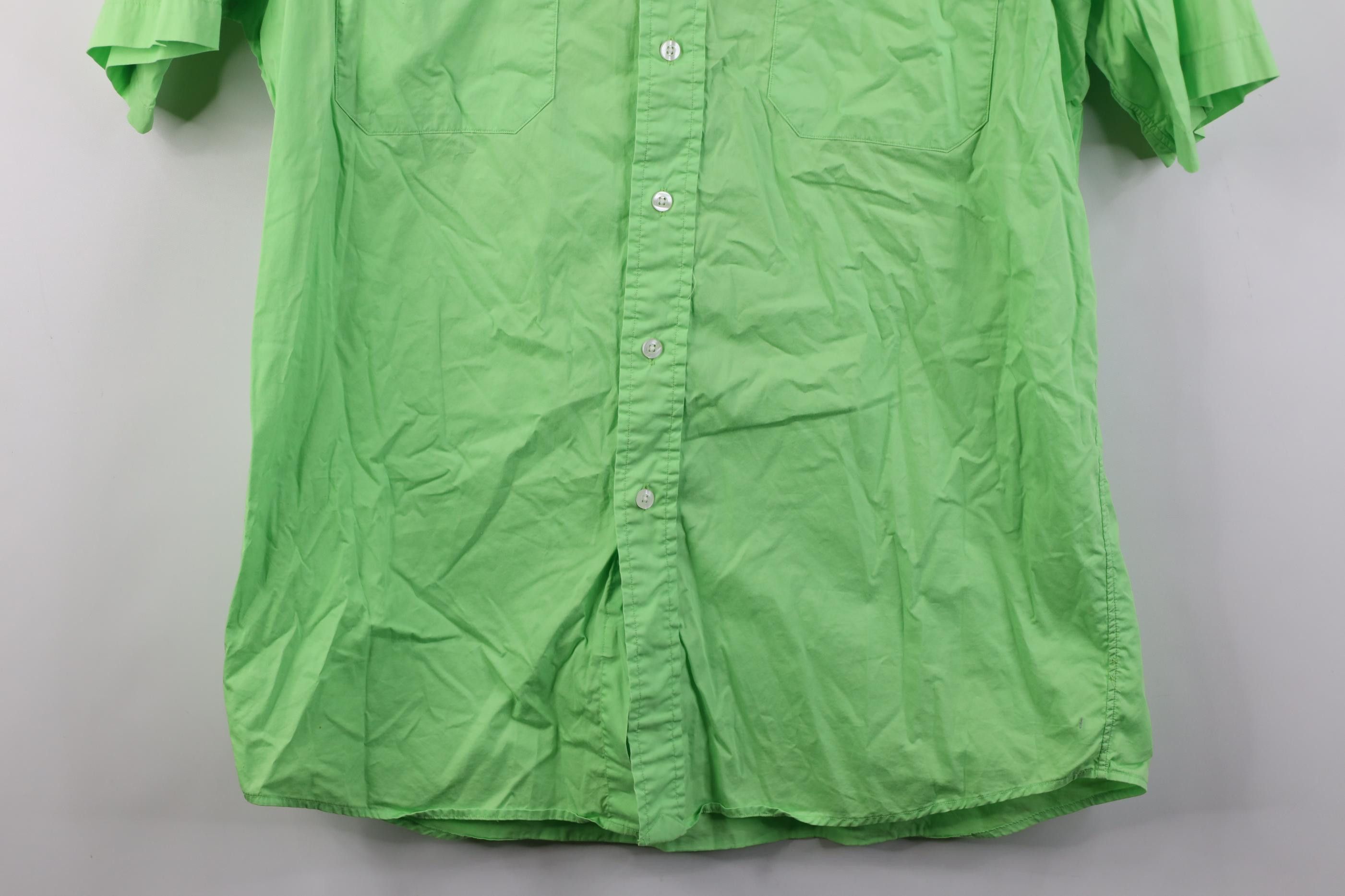 Polo Ralph Lauren Vintage 90s Ralph Lauren Script Collared Button Shirt Lime Size US L / EU 52-54 / 3 - 3 Thumbnail
