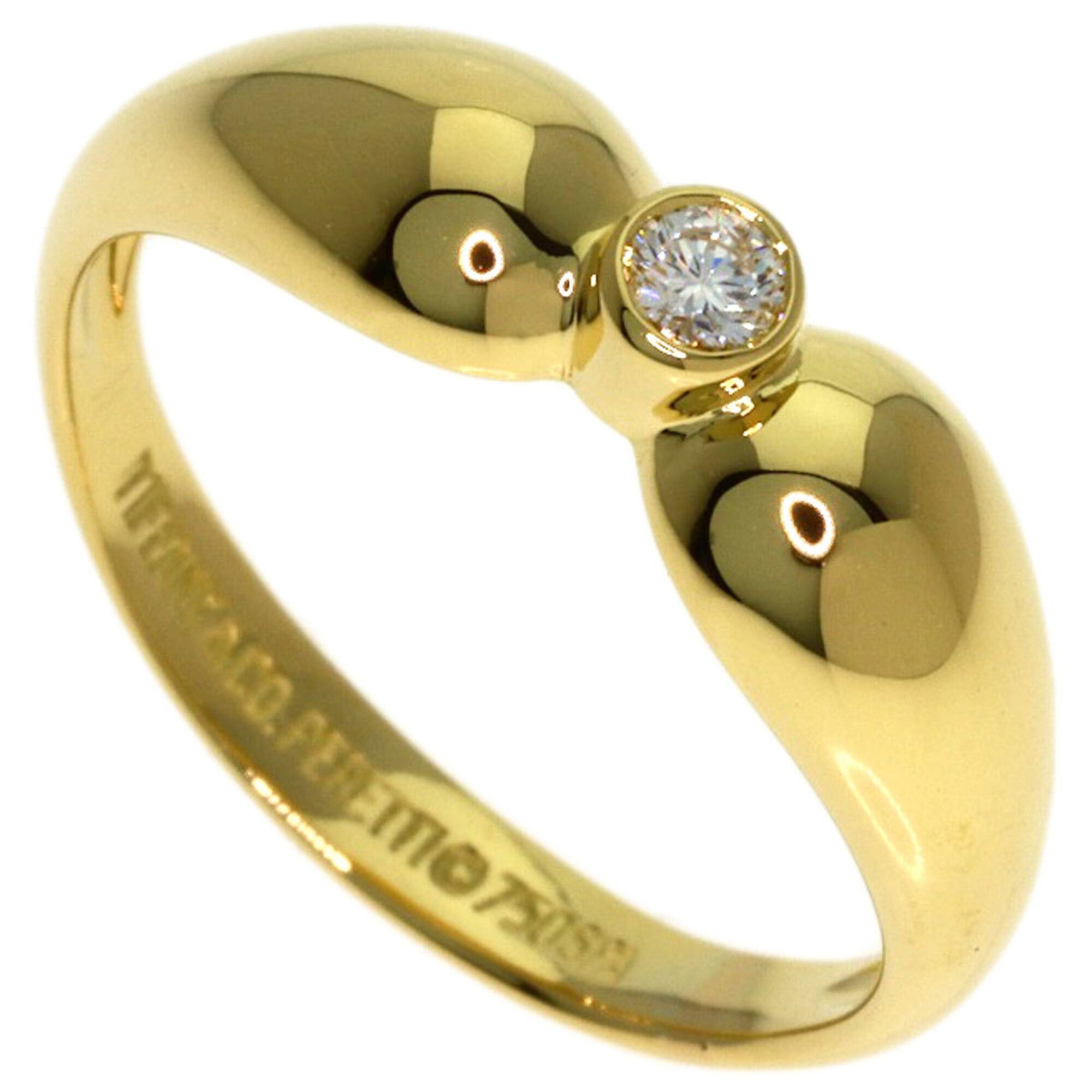 Tiffany & Co. Tiffany & Co. Double Teardrop 1P Diamond Ring, 18K Yellow Gold, Women's. Size ONE SIZE - 1 Thumbnail