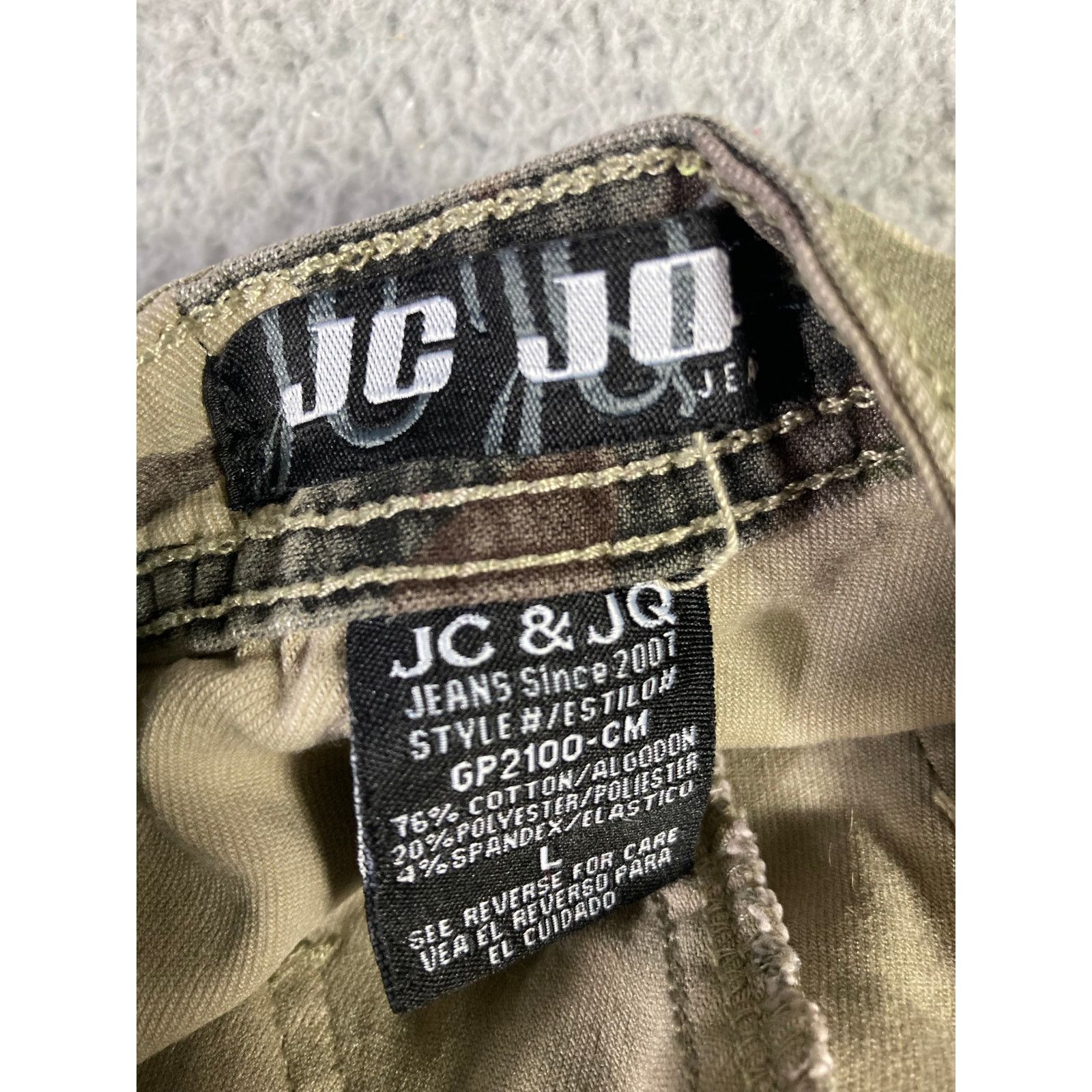 Other JC & JQ Women's Camo High Rise Skinny Jeans Size L Size 23" - 3 Thumbnail