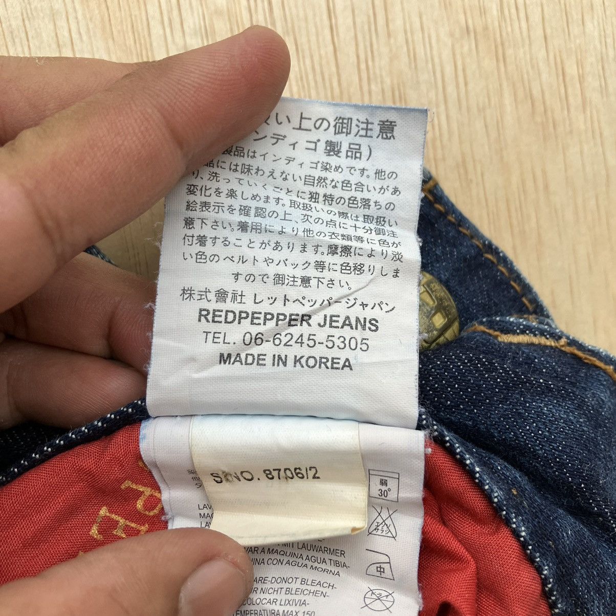 Designer × Vintage RED PEPPER DISTRESSED DENIM UNIQUE POCKET Size US 30 / EU 46 - 5 Thumbnail