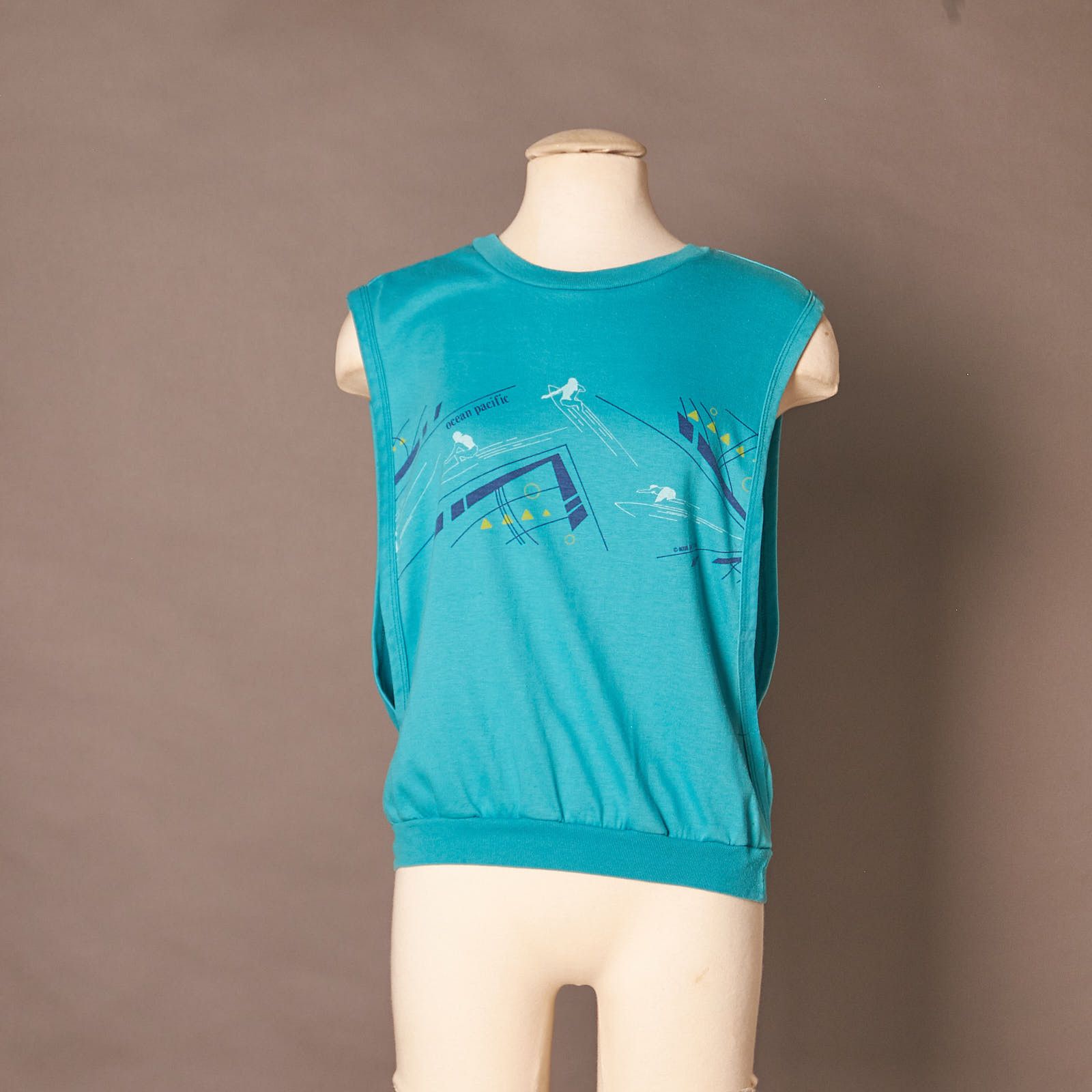 1980s Ocean Pacific Open No Sleeve Surf Shirt