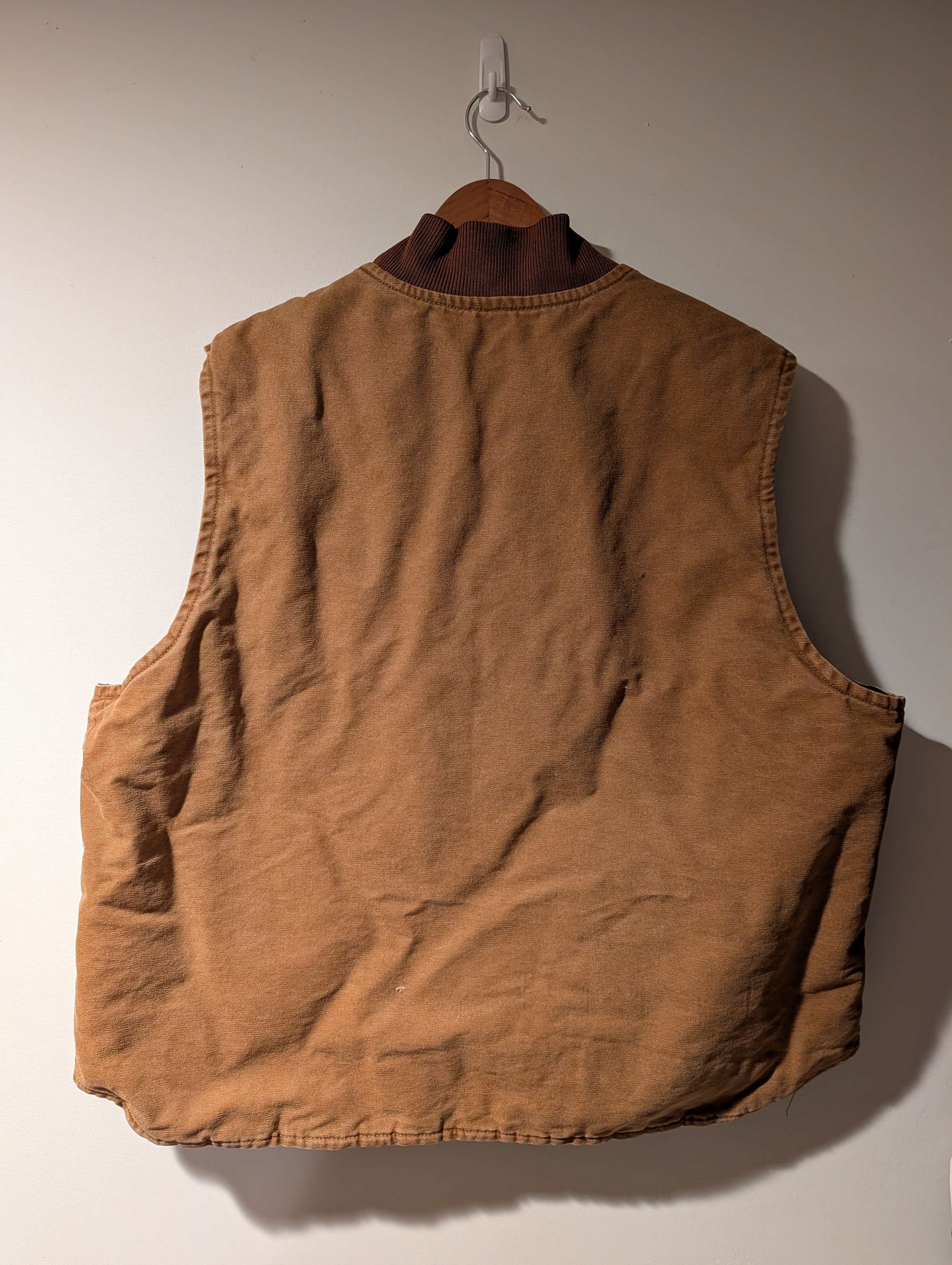 Carhartt Vintage Carhartt V02 Sandstone Duck Insulated Work Vest 2XL Size US XXL / EU 58 / 5 - 5 Thumbnail
