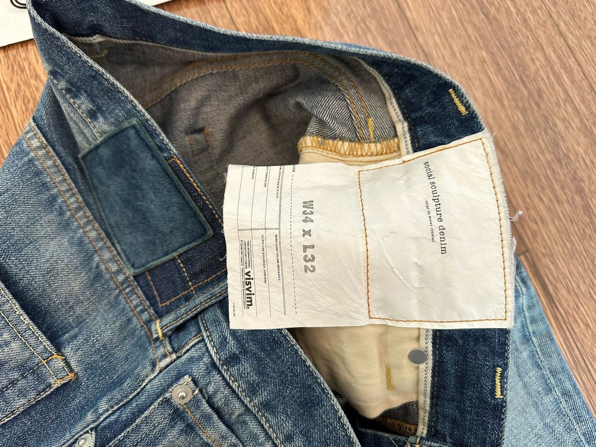 Visvim VISVIM SOCIAL SCULPTURE DMGD-10 D10. jeans Nextarrow-2501 Size US 34 / EU 50 - 4 Thumbnail