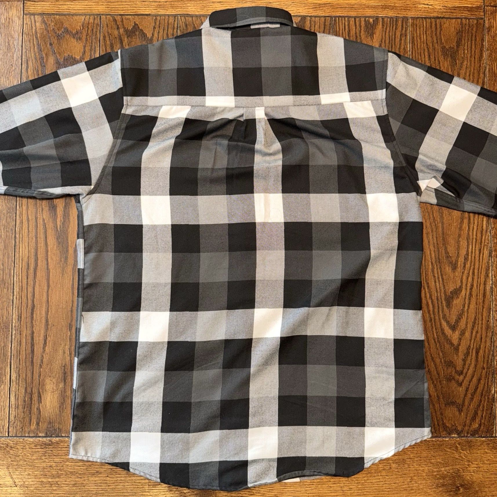 Vintage Dixxon Flannel Finish Line Button Down Shirt Mens Large Plaid Black White Button-Up Casual Travel Long Sleeve Size US L / EU 52-54 / 3 - 7 Thumbnail
