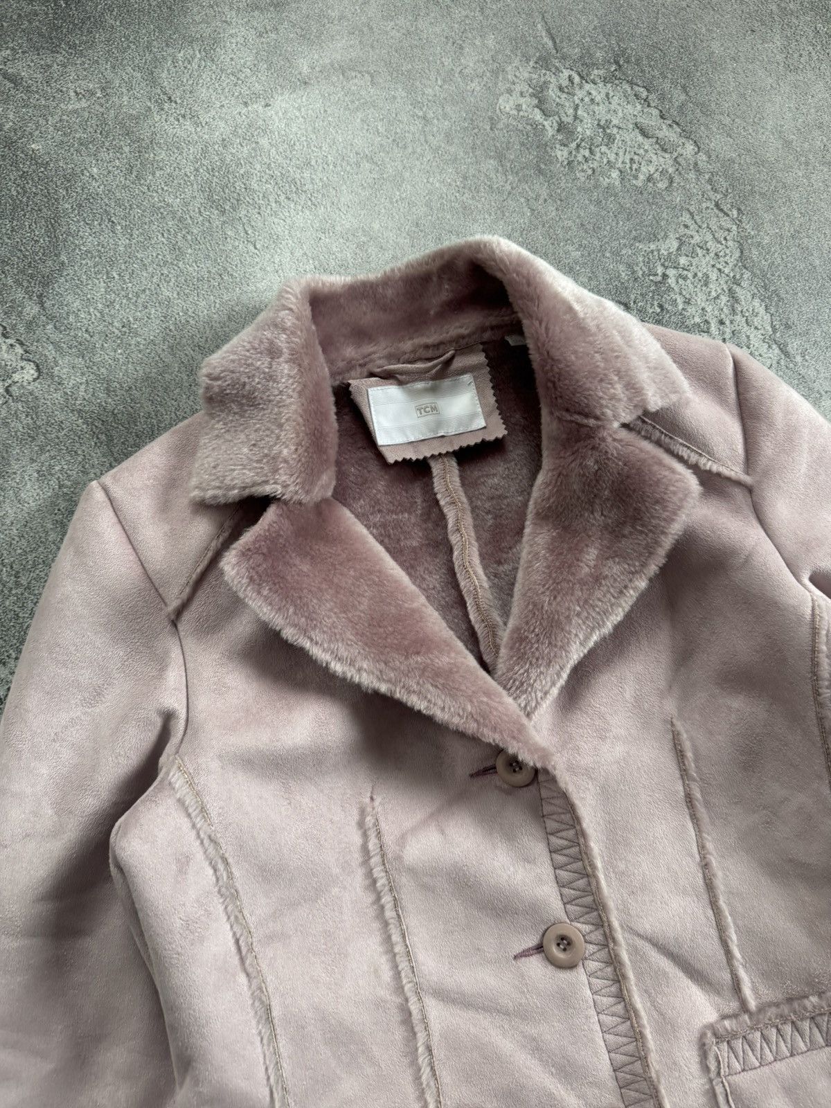 Miss Sixty TCM retro vintage fax fur coat linned sherpa jacket Y2K LGB Size S / US 4 / IT 40 - 2 Thumbnail