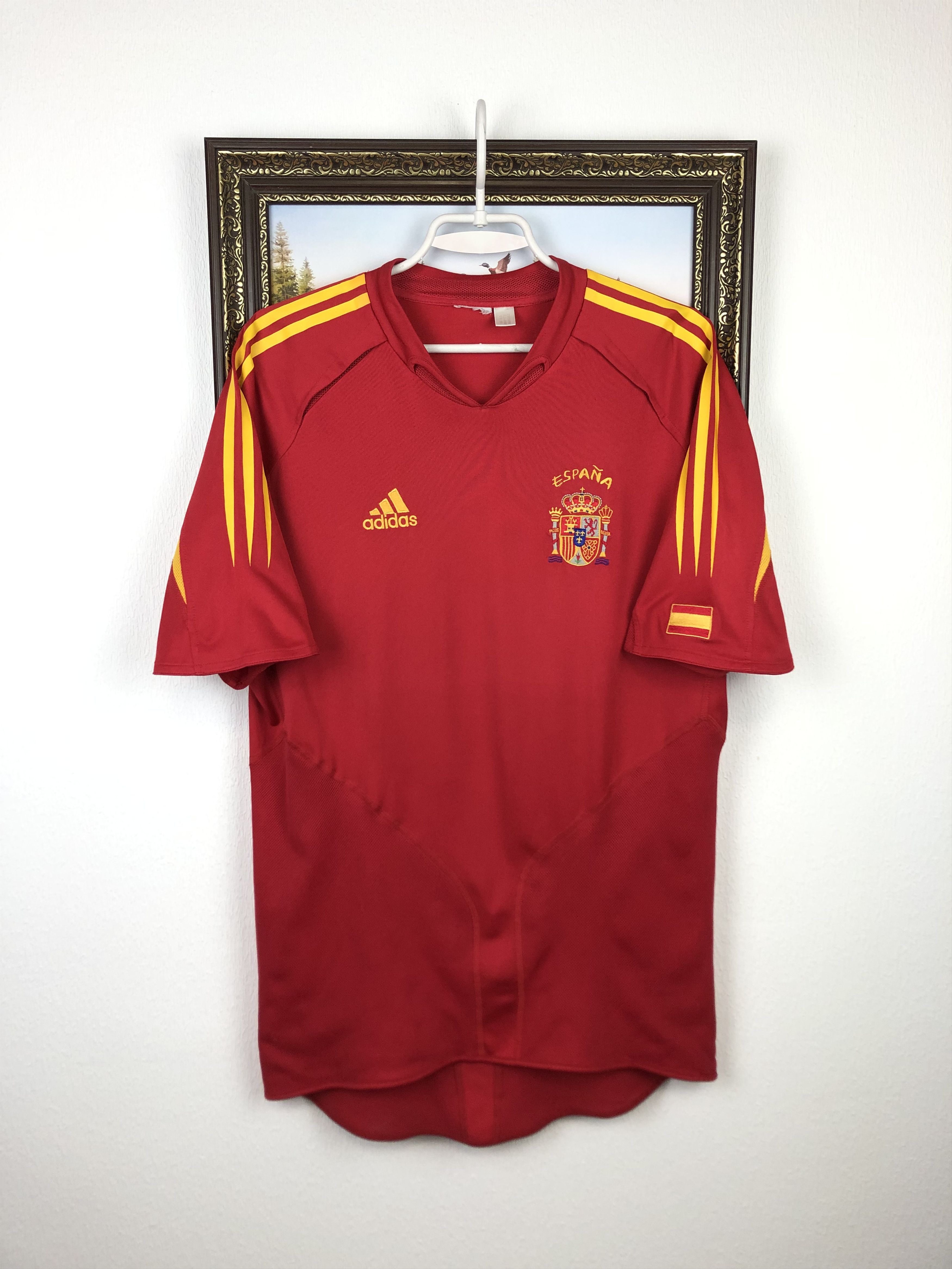 Adidas Spain football shirt 2003 Soccer Adidas Jersey Camiseta Size US S / EU 44-46 / 1 - 1 Thumbnail