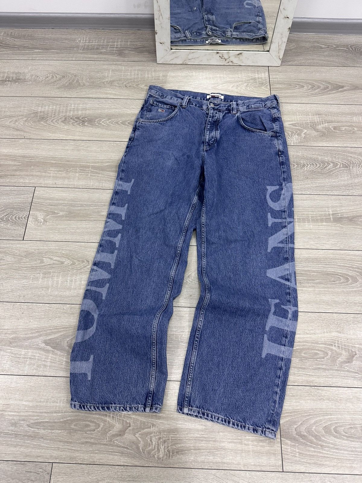 Vintage Tommy Hilfiger 90s Vintage Baggy Loose Fit Jeans Size US 36 / EU 52 - 3 Thumbnail