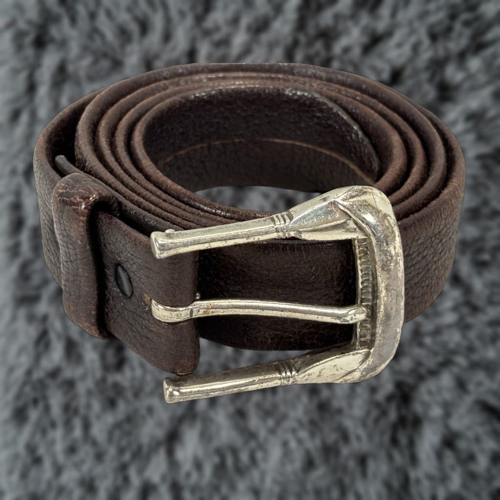 Vintage VINTAGE Martin Dingman Belt Men's Leather Belt 38”-42” Dark Brown Regular Size Patina Buckle Mens Leather Belt Size ONE SIZE - 1 Thumbnail