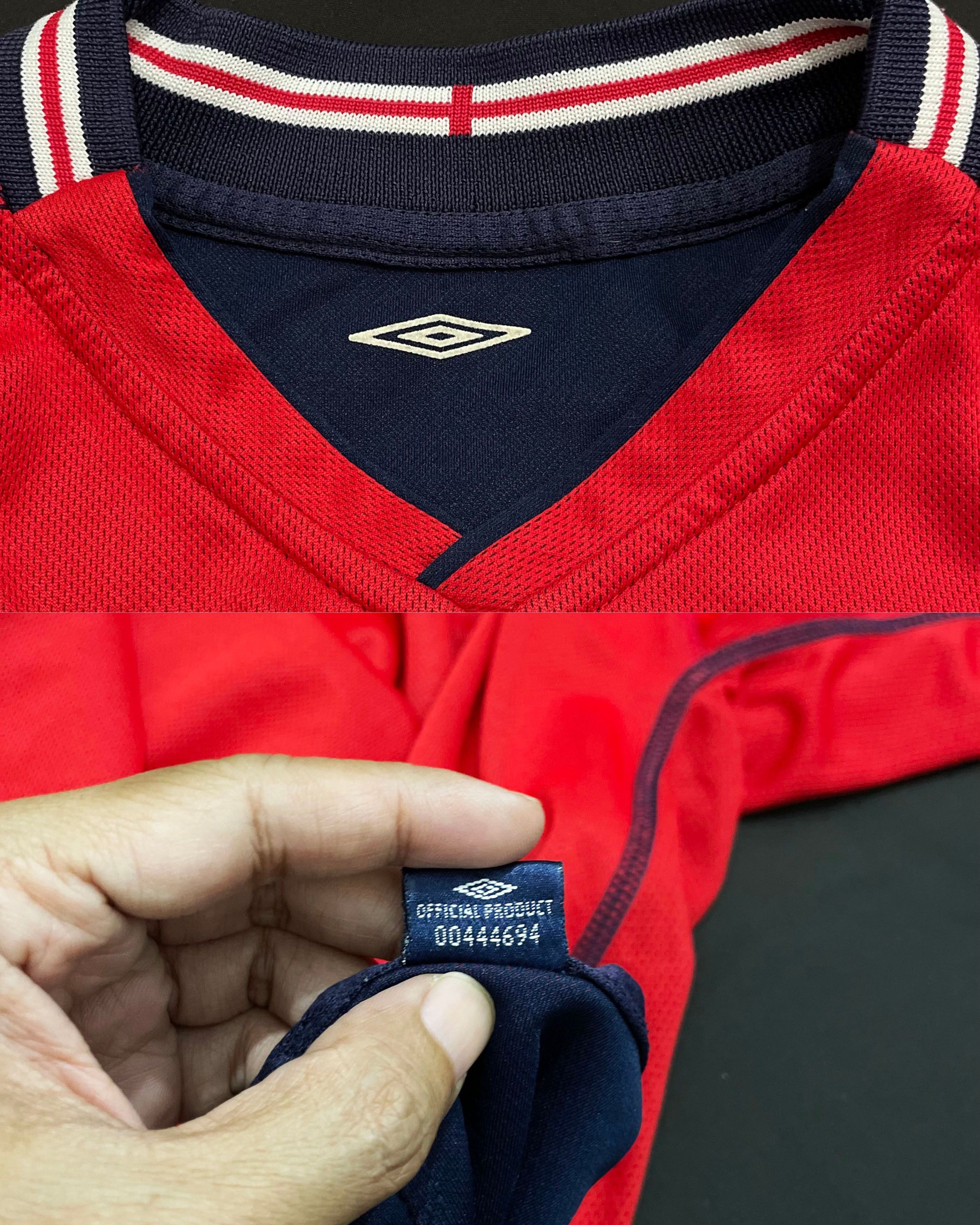 Umbro England Long Sleeve Away Kit 2002 2003 2004 Size US L / EU 52-54 / 3 - 6 Thumbnail