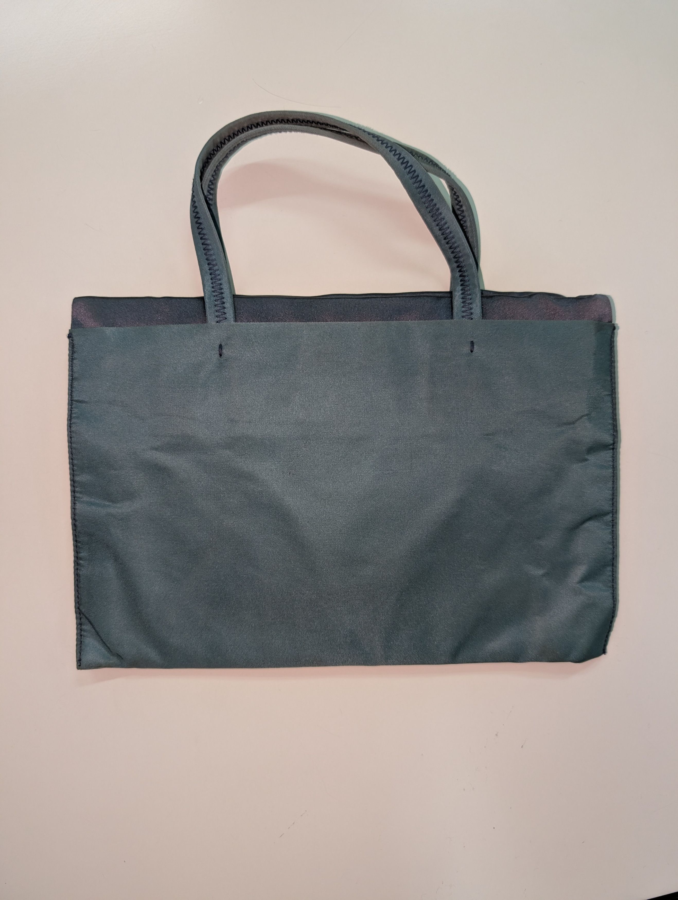 Prada Prada Green and Grey Vintage 1990s 2-tone Nylon Bag Size ONE SIZE - 2 Thumbnail
