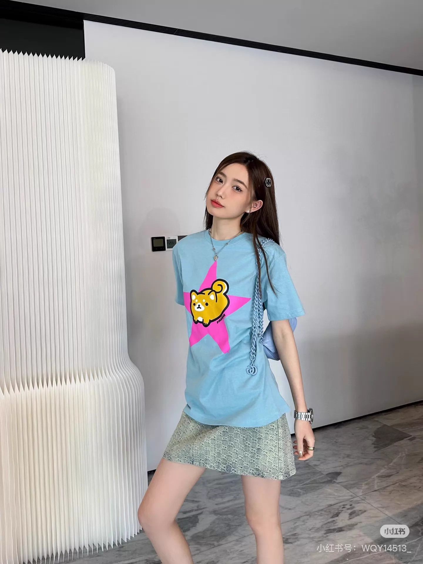 Gucci Gucci x Kawaii 23SS IceCreamBlue StarDog Unisex Short Tee M Size M / US 6-8 / IT 42-44 - 1 Thumbnail