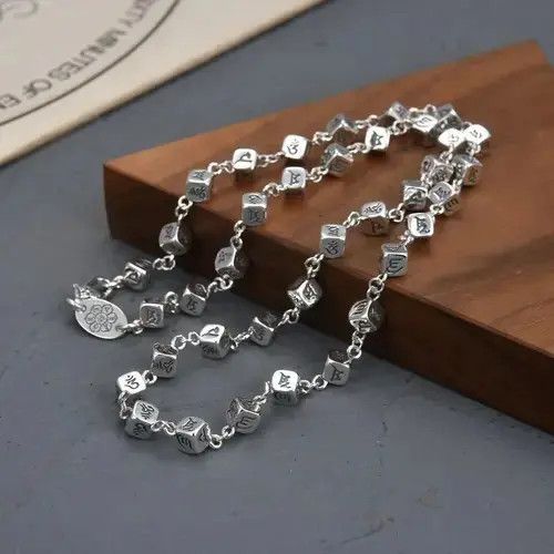 Jewelry Vintage Six Word Dice Necklace Size ONE SIZE - 3 Thumbnail