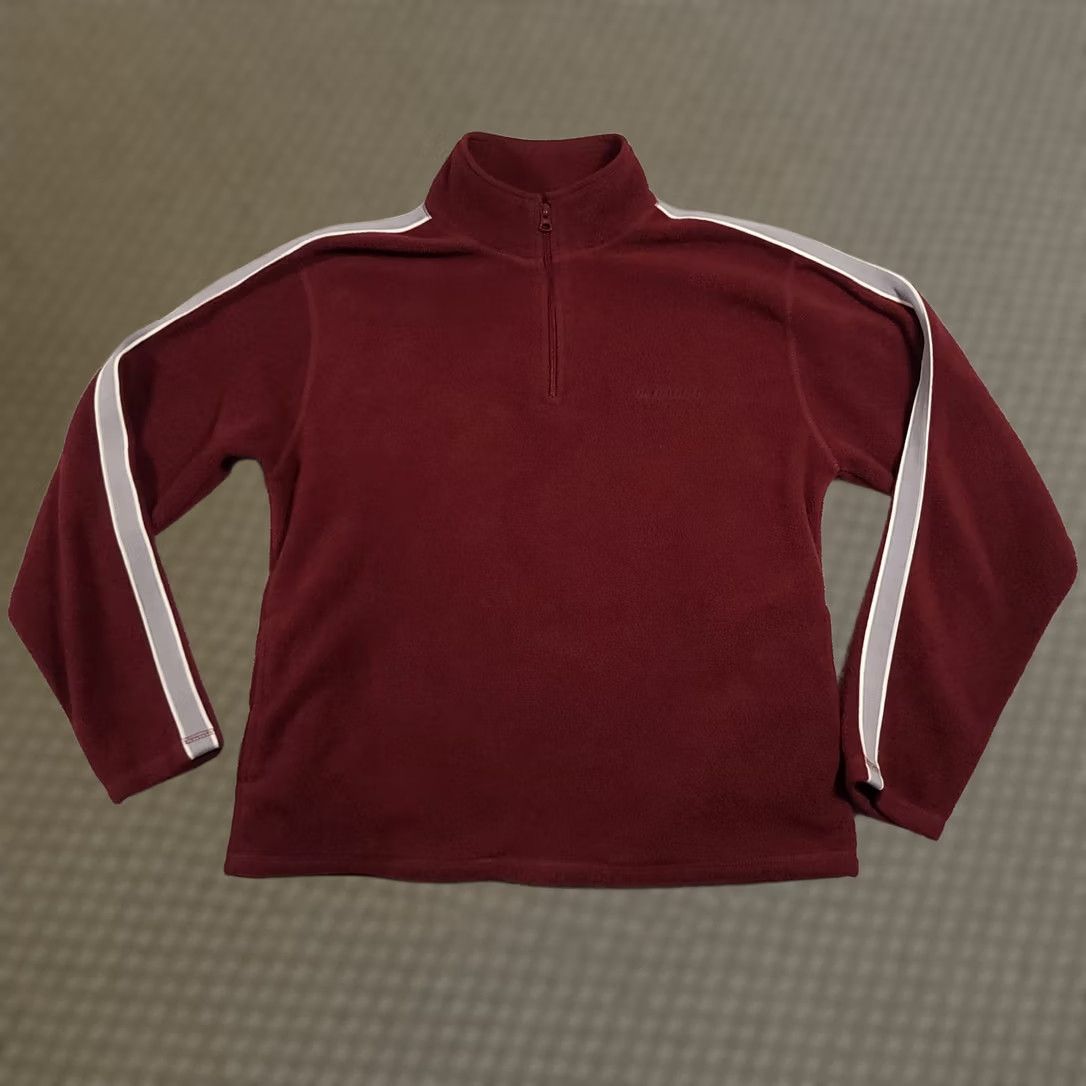 Old Navy Old Navy Sweatshirt Mens Medium Maroon Fleece Pullover Quarter Zip Sweater Retro Size US M / EU 48-50 / 2 - 1 Thumbnail