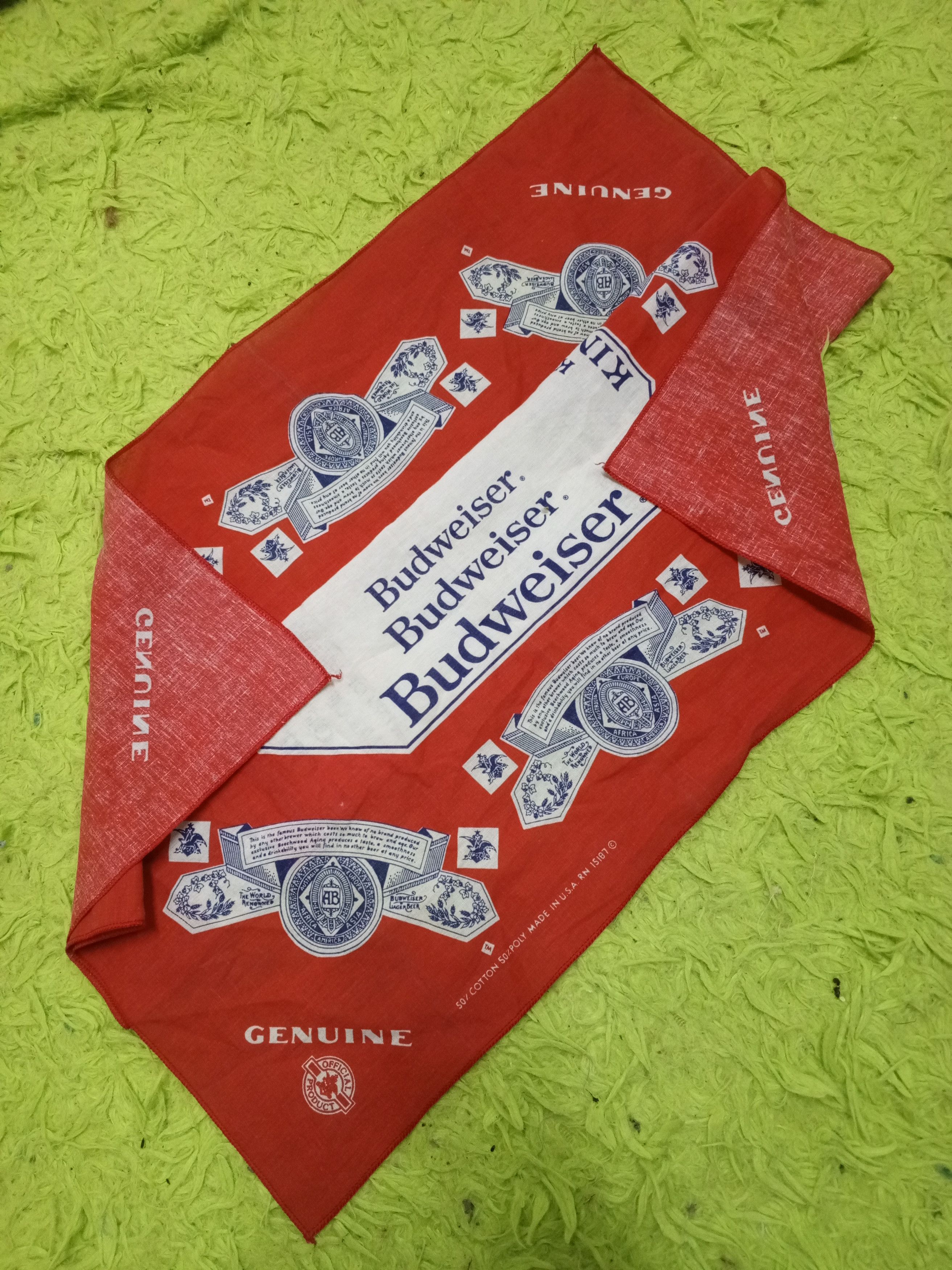 Budweiser × Vintage Vintage Budweiser Handkerchief Size ONE SIZE - 1 Thumbnail