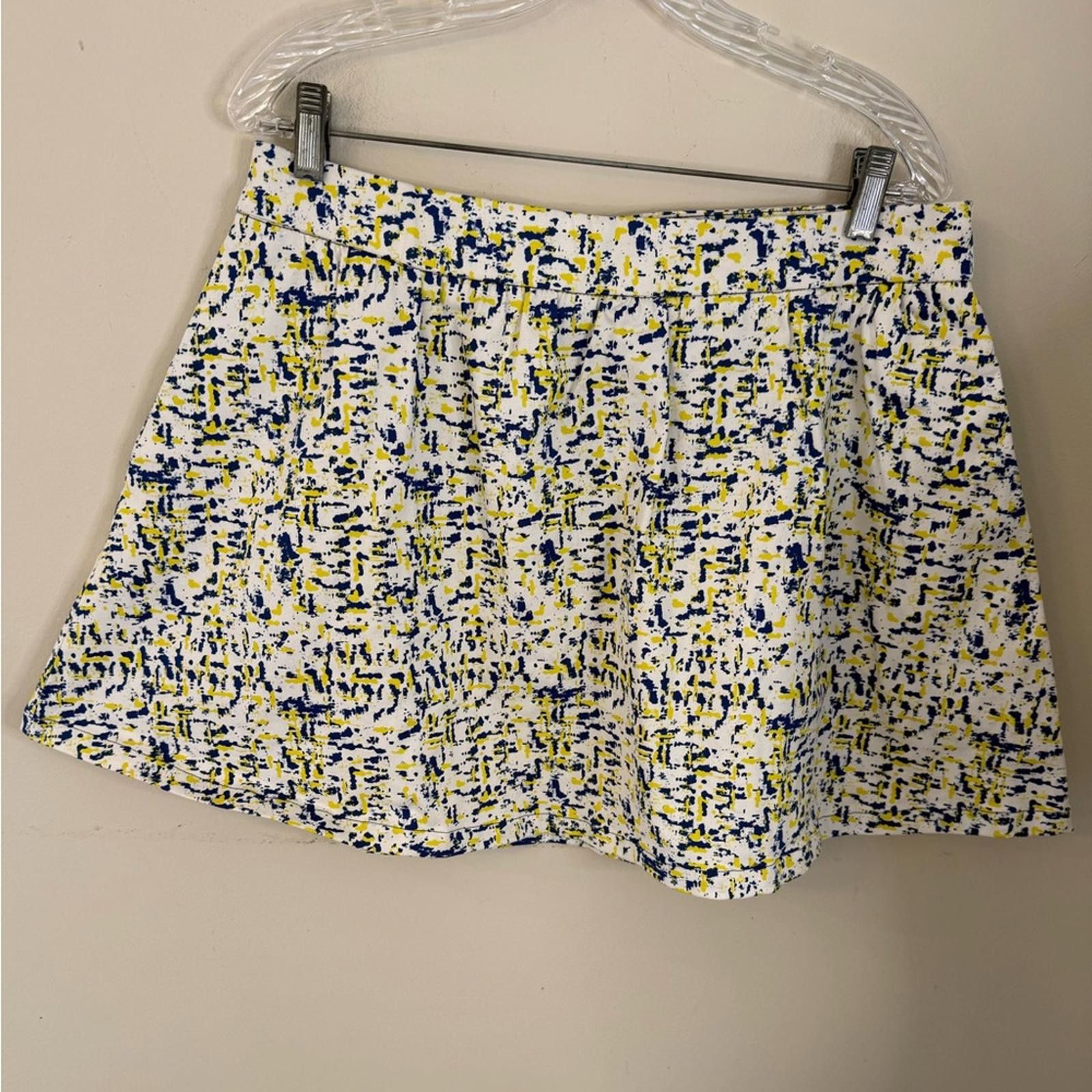 Maison Margiela Mark. retro full mini skirt abstract blue yellow SZ XXL Size 42" / US 20 - 4 Thumbnail