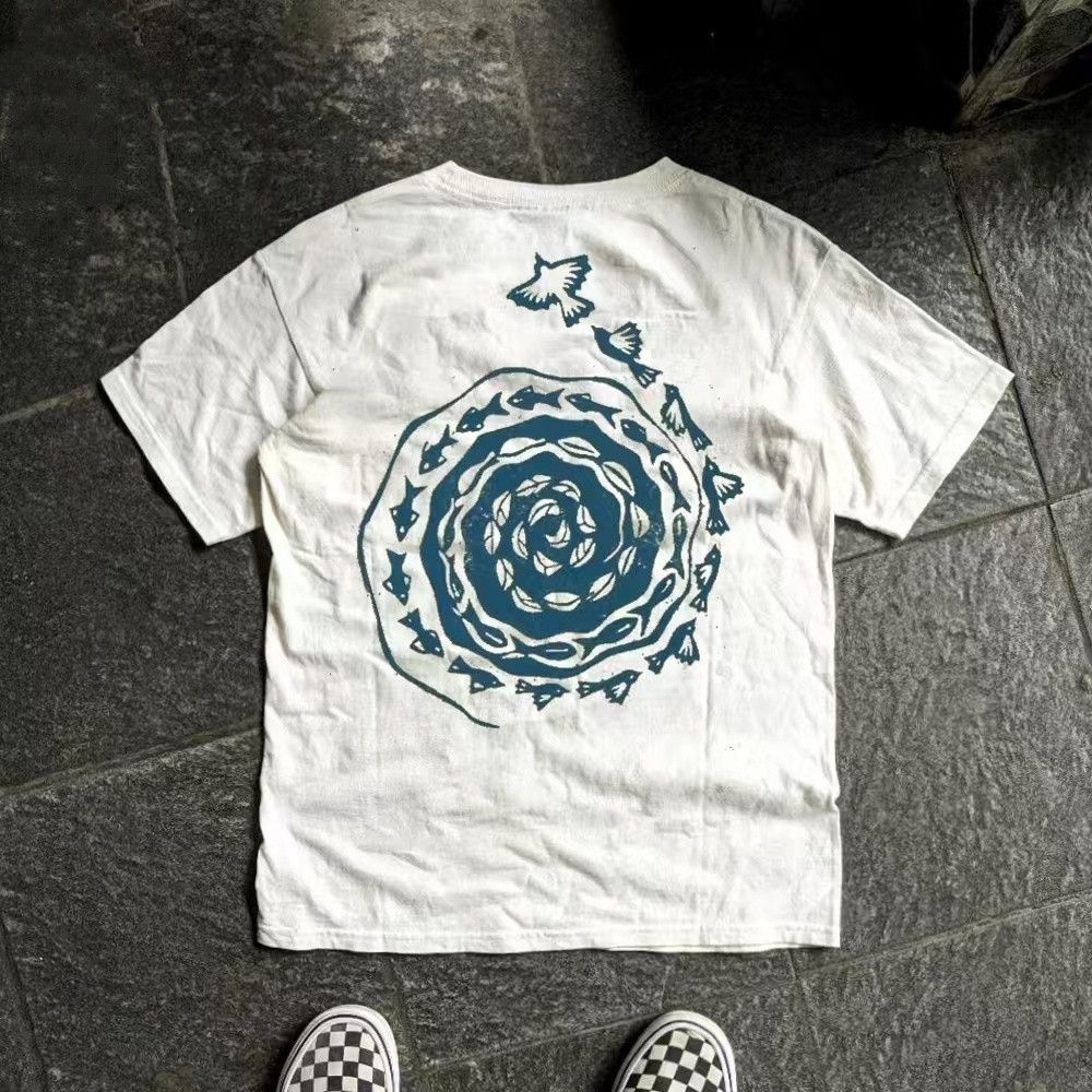Vintage White casual retro dove print t-shirt Size US M / EU 48-50 / 2 - 1 Thumbnail