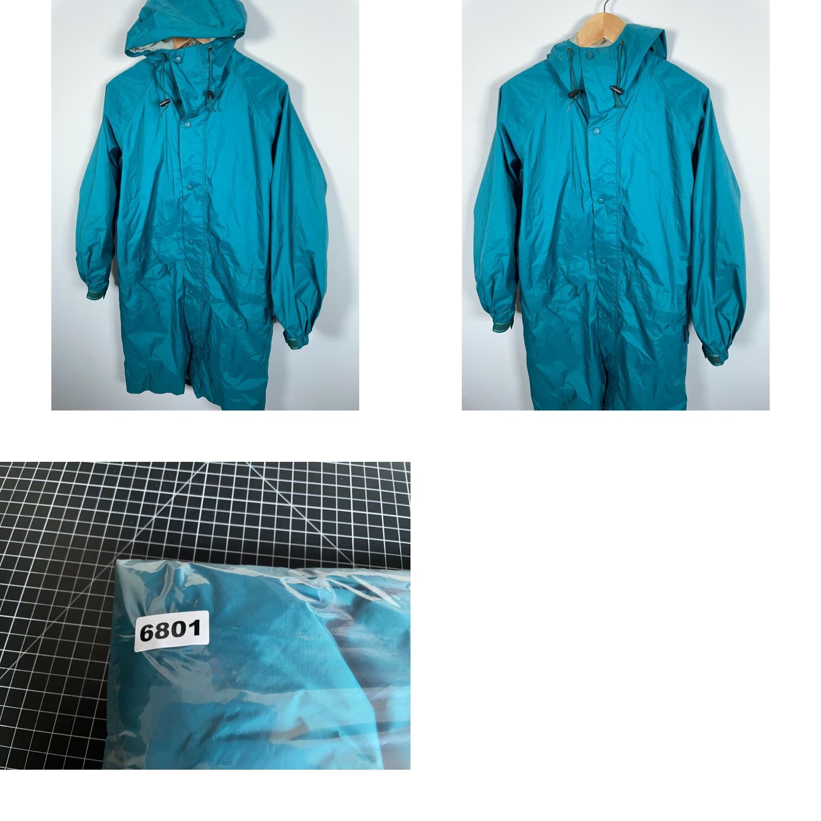 Vintage L.L. Bean Stowaway Rain Jacket Mens Medium Green Gore-Tex Hooded Parka 90s Lounge Casual Workwear Rain Coat Jacket Size US M / EU 48-50 / 2 - 9 Thumbnail