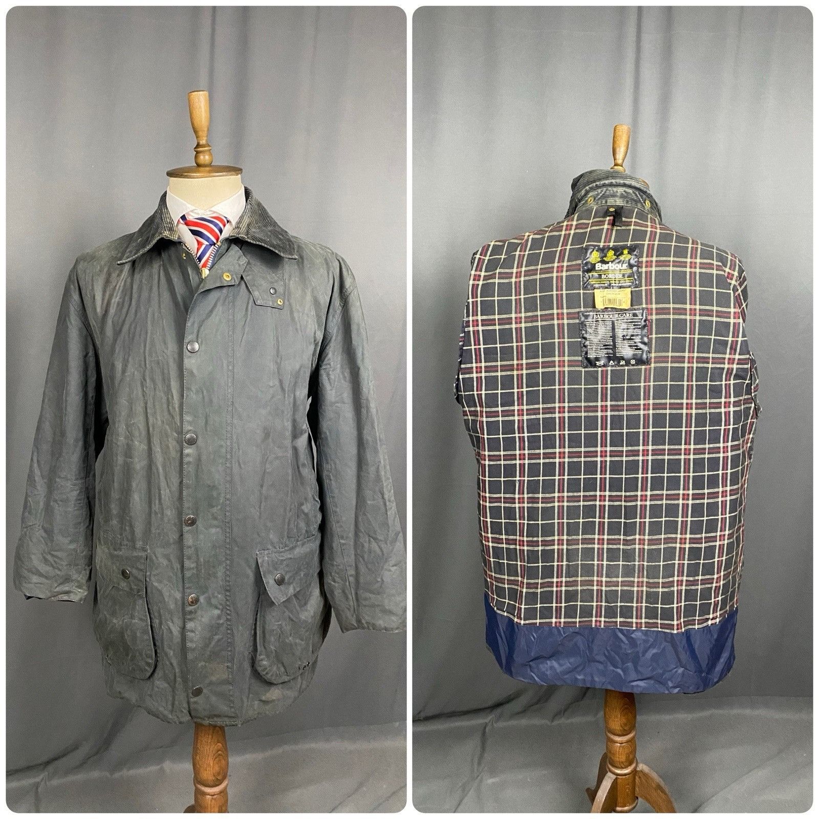 Barbour Barbour Vintage Waxed Border Jacket Size C 46 | Grailed