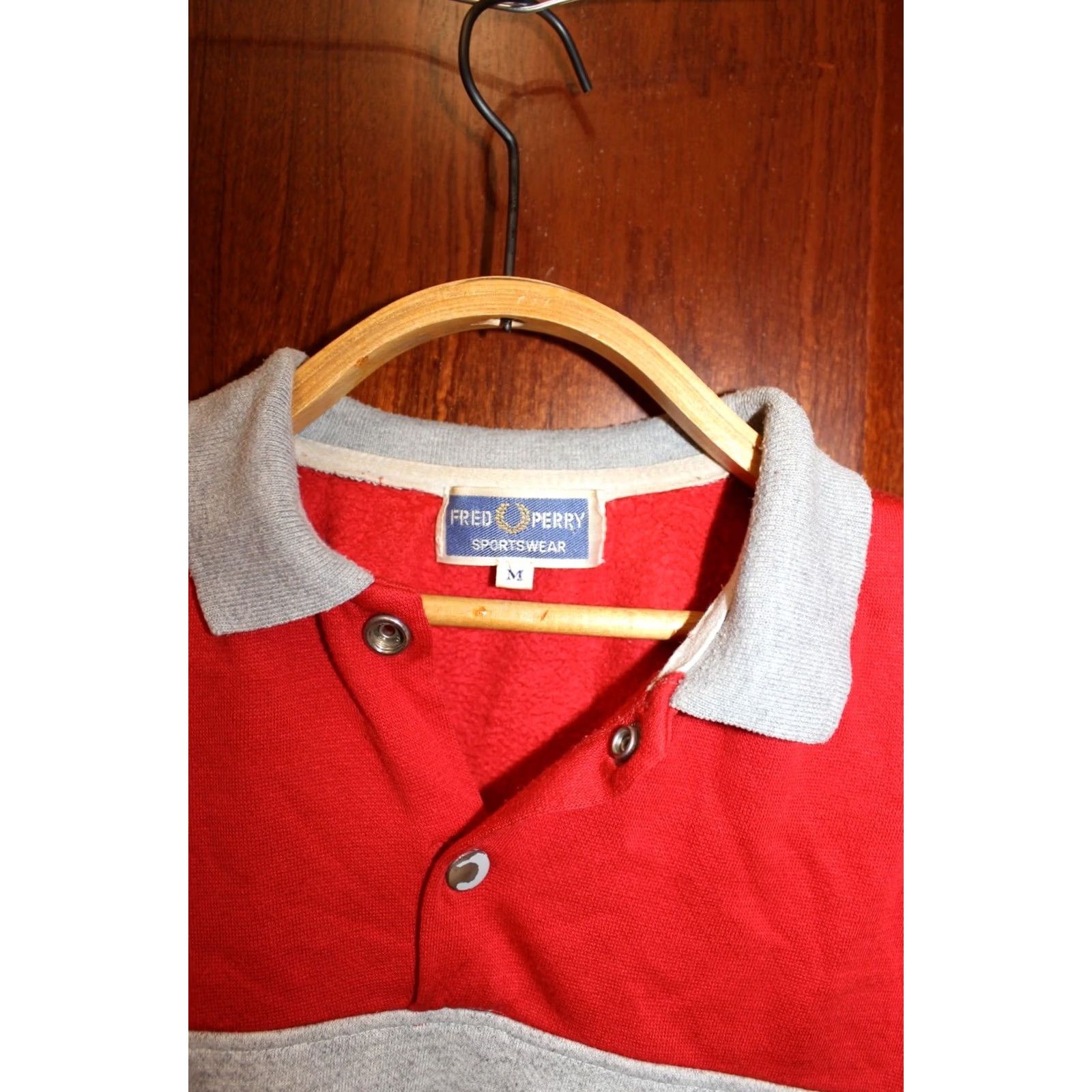 Fred Perry VINTAGE Fred Perry Red Top Sweater Jumper - Size M Mens Pullover Polo Style Red Top sweatshirt Size US M / EU 48-50 / 2 - 3 Thumbnail
