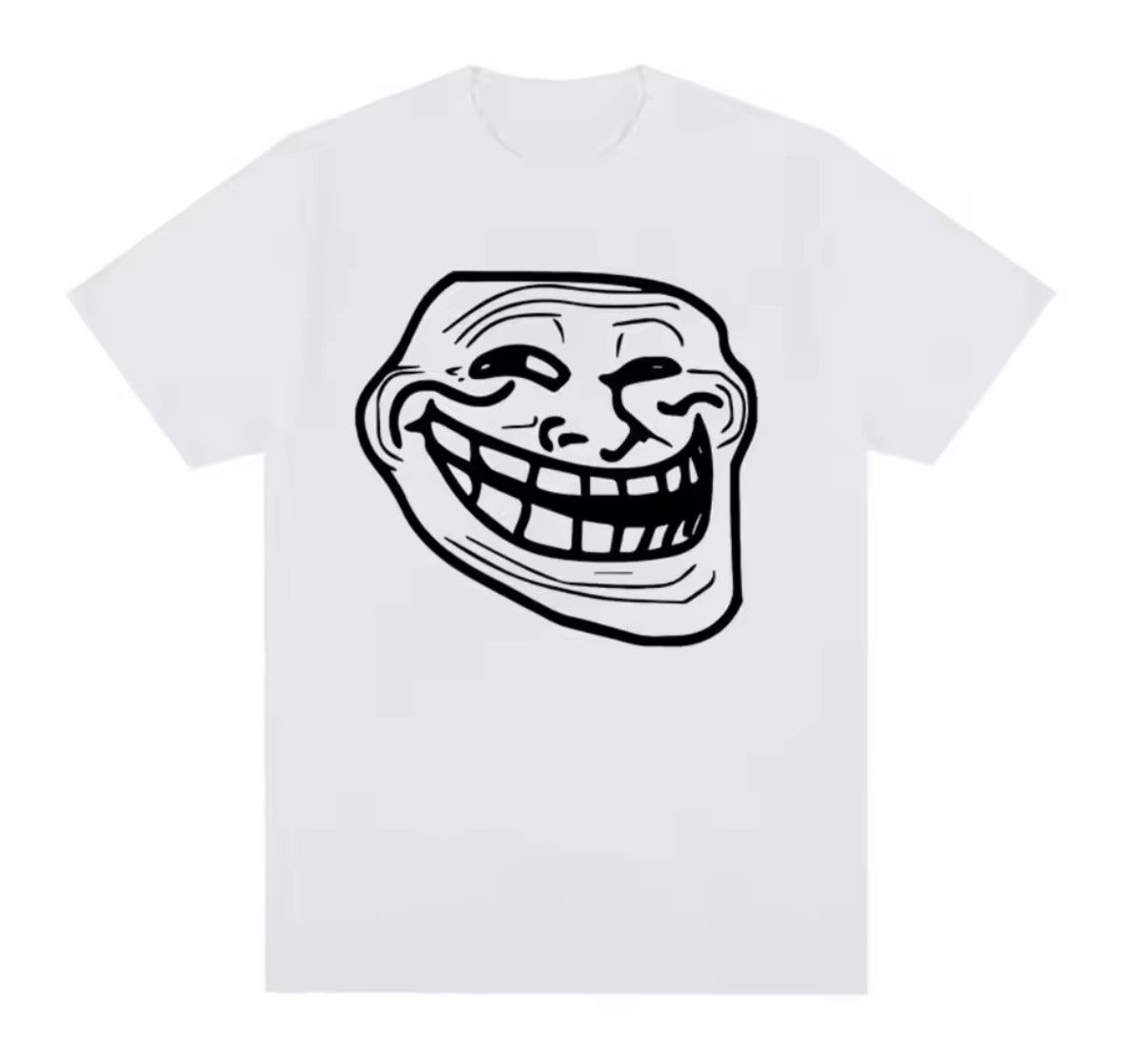Japanese Brand Y2K Creative Troll Face Memes Funny Comic Graphic T-Shirt Size US L / EU 52-54 / 3 - 1 Thumbnail