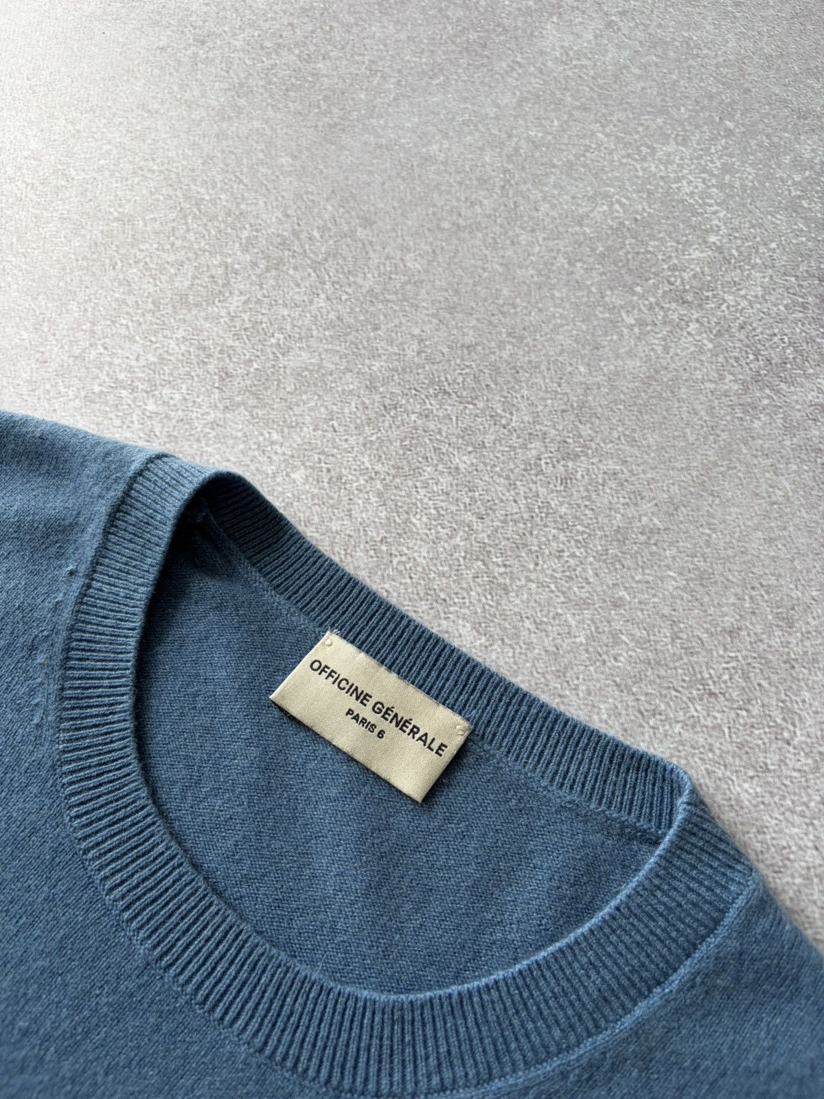 Officine Generale Officine Generale Paris 100% Wool Sweater Blue Crewneck Size US L / EU 52-54 / 3 - 9 Thumbnail