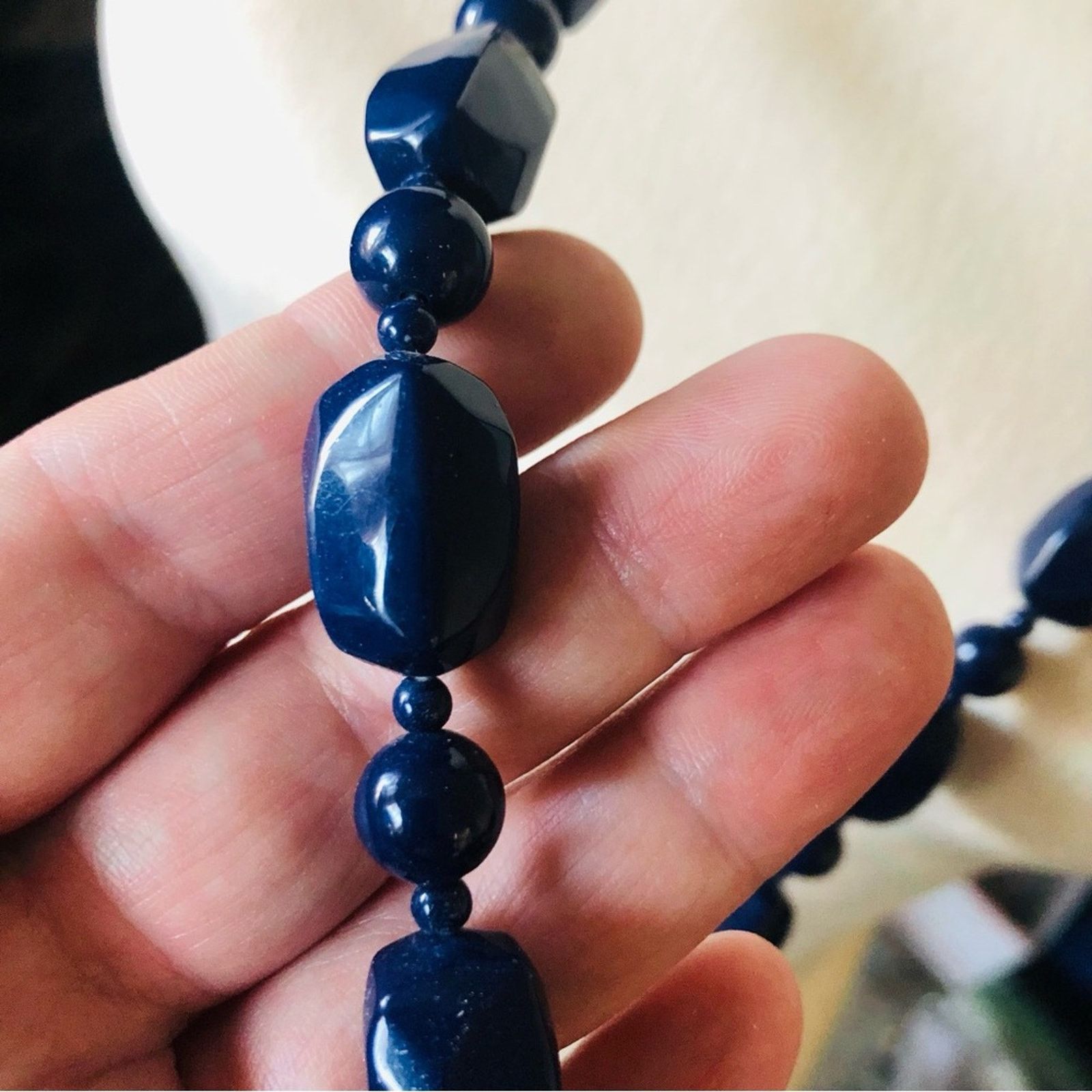 Jewelry Modern vintage chunky navy bead necklace Size ONE SIZE - 7 Thumbnail
