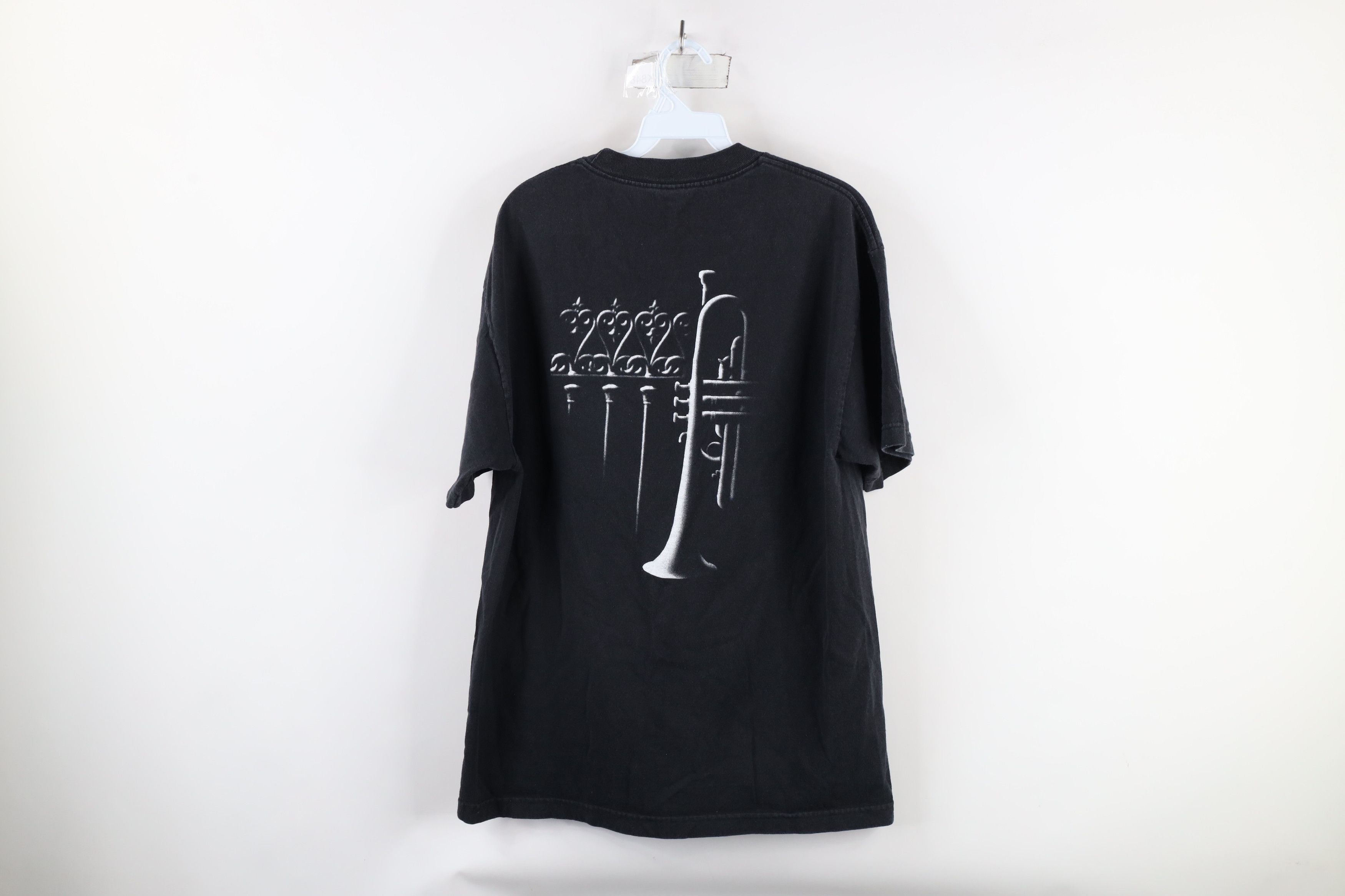 Vintage Vintage 90s Streetwear New Orleans Jazz Trumpet T-Shirt Size US L / EU 52-54 / 3 - 7 Thumbnail