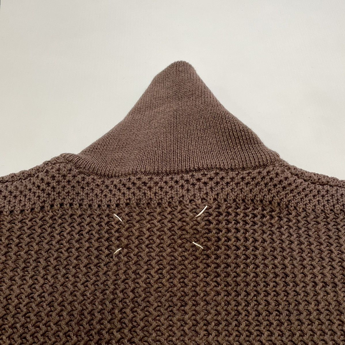Maison Margiela A/W 09 Chunky Panelled Brown Knit Sweater Size US L / EU 52-54 / 3 - 16 Thumbnail