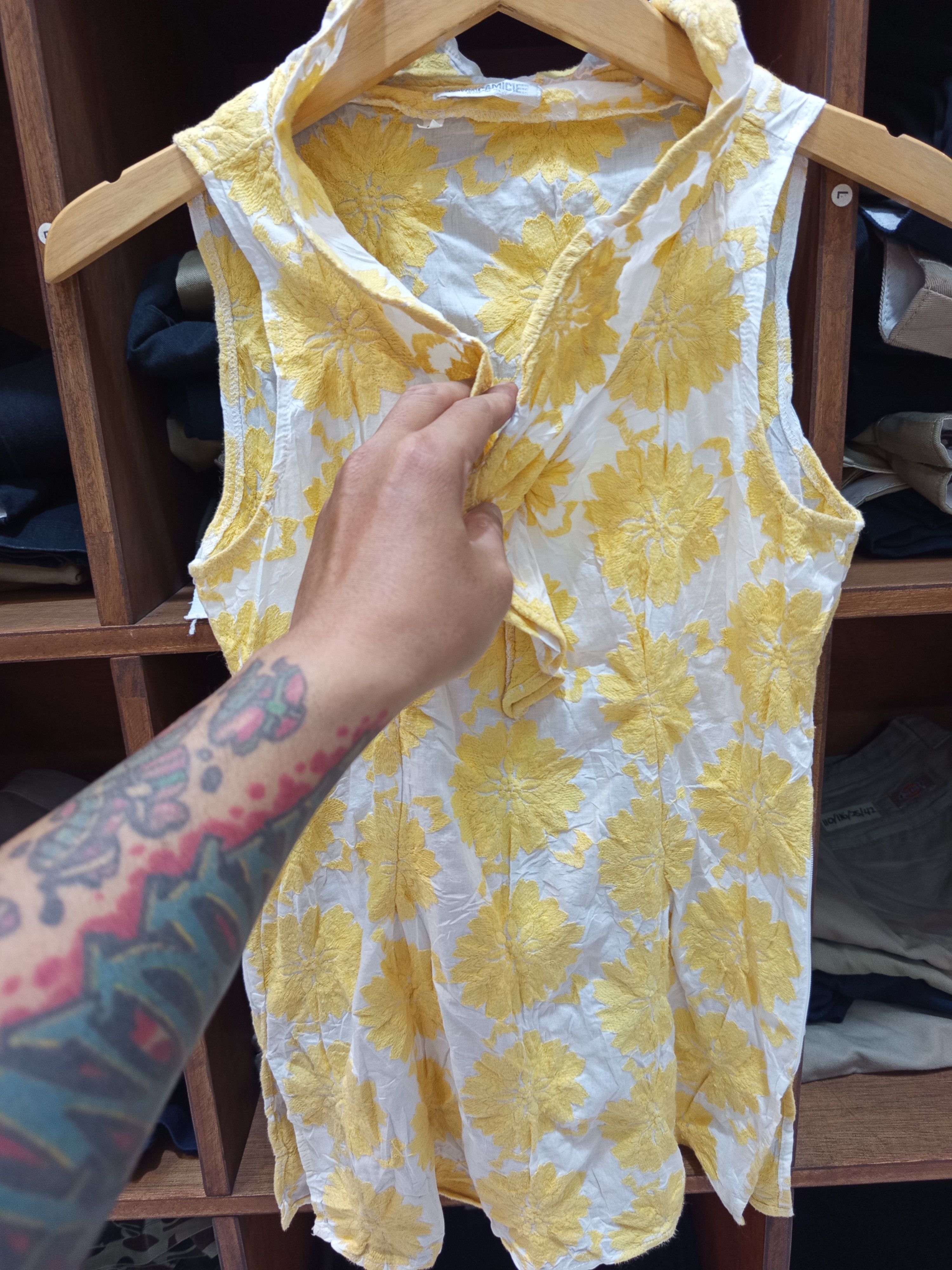 Vintage Nara Camicie Floral Sleeveless Blouse Size S / US 4 / IT 40 - 4 Thumbnail