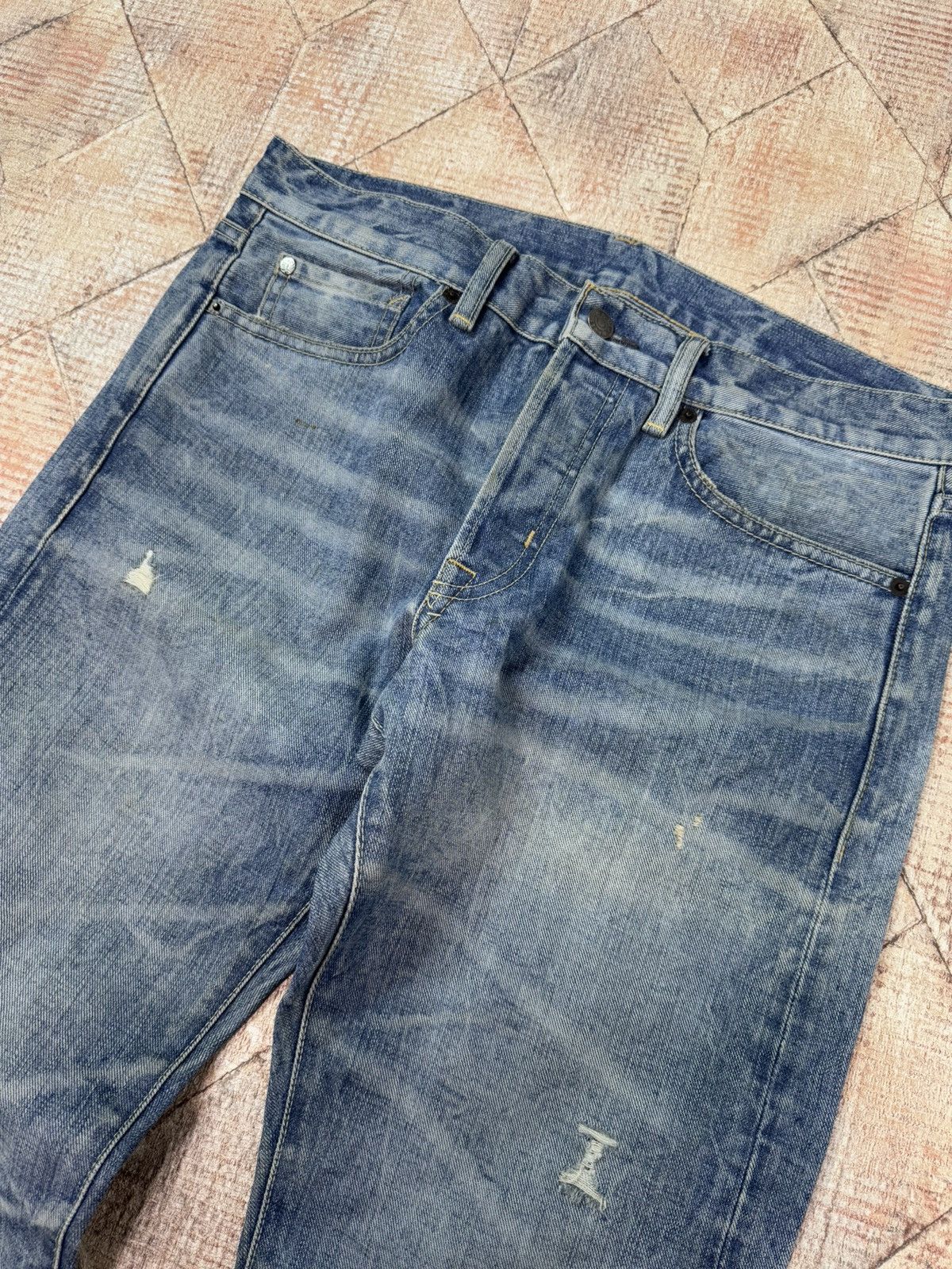 Denim & Supply Ralph Lauren × Ralph Lauren Polo Ralph Denim & Supply Slim Raw Blue Washed Denim 32/34 Size US 32 / EU 48 - 5 Thumbnail