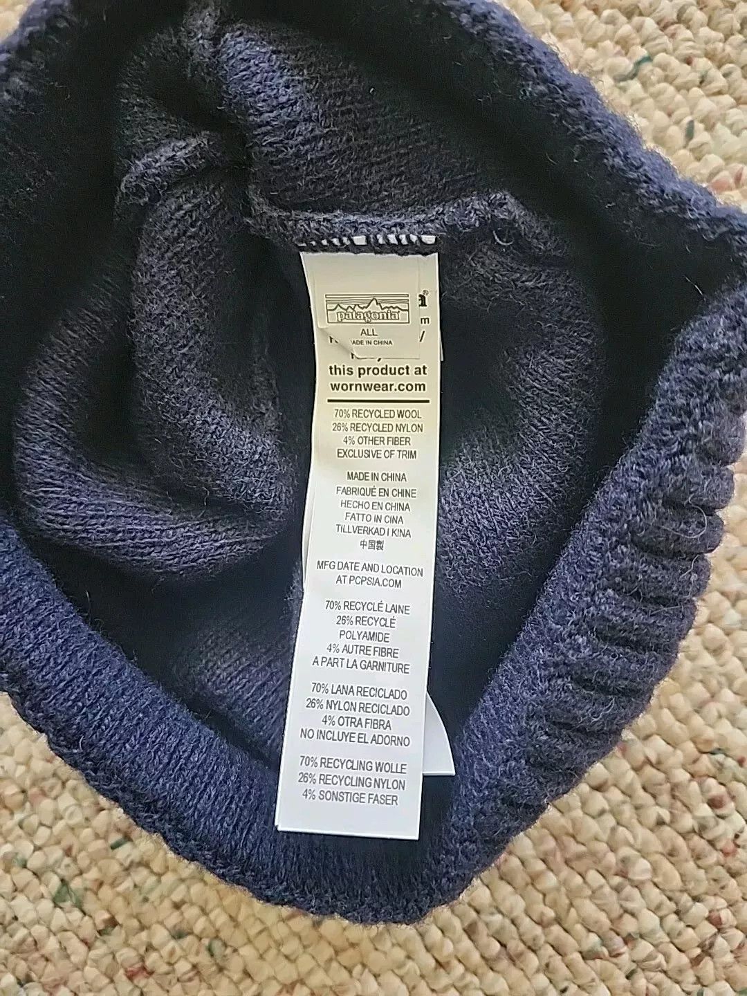 Patagonia Patagonia Brodeo Beanie Line Logo Ridge Navy Unisex Size ONE SIZE - 5 Thumbnail