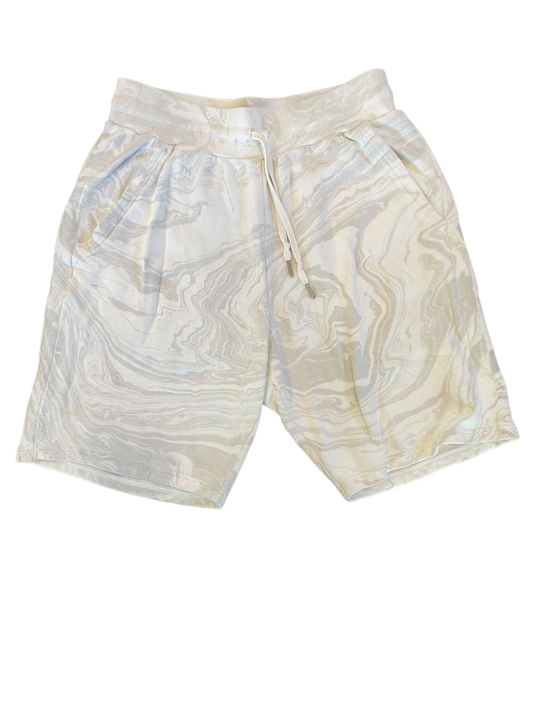 John Elliott John Elliott S/S 19' White Marble Sweat Shorts Size US 32 / EU 48 - 1 Thumbnail