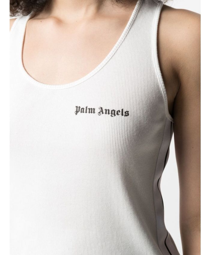 Palm Angels o1mle0425 Logo Tank Top in White Size XS / US 0-2 / IT 36-38 - 9 Thumbnail