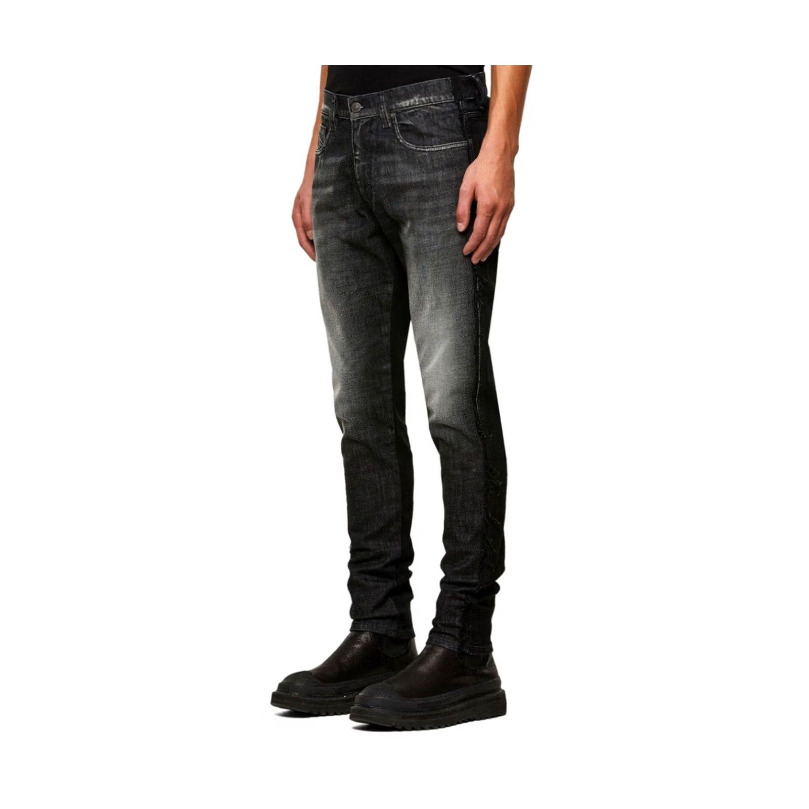 Diesel Diesel D-Strukt Slim 009HY Stretch Jeans Punk Opium Black W33/L34 Slim Mens Jeans Size US 33 - 7 Thumbnail