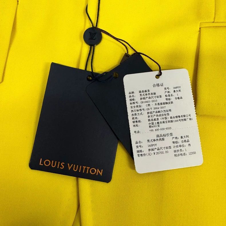 Louis Vuitton Louis Vuitton Lemon Yellow Blazer with Tags-2506 Size L / US 10 / IT 46 - 4 Thumbnail